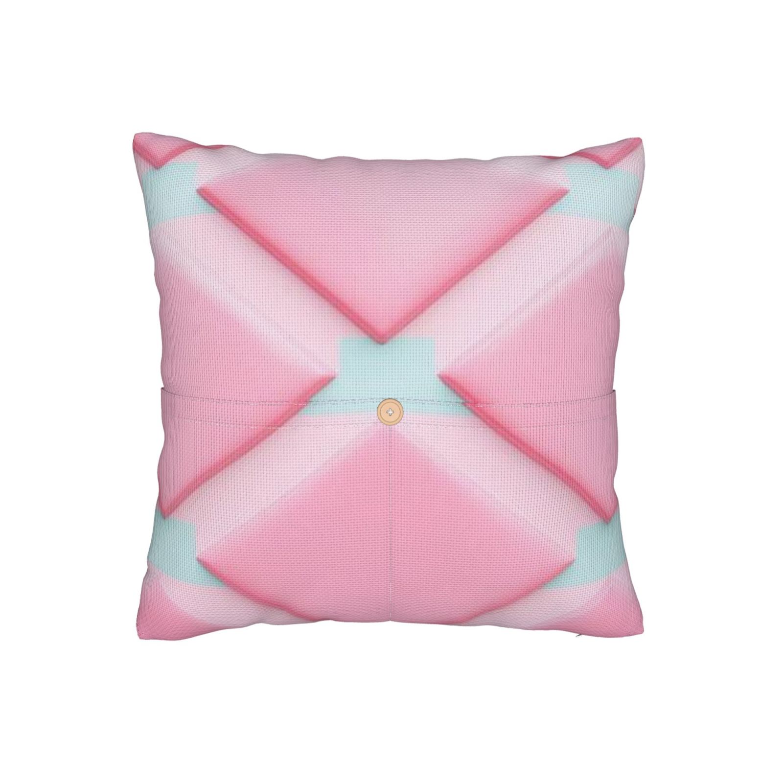 Linen patchwork pillow