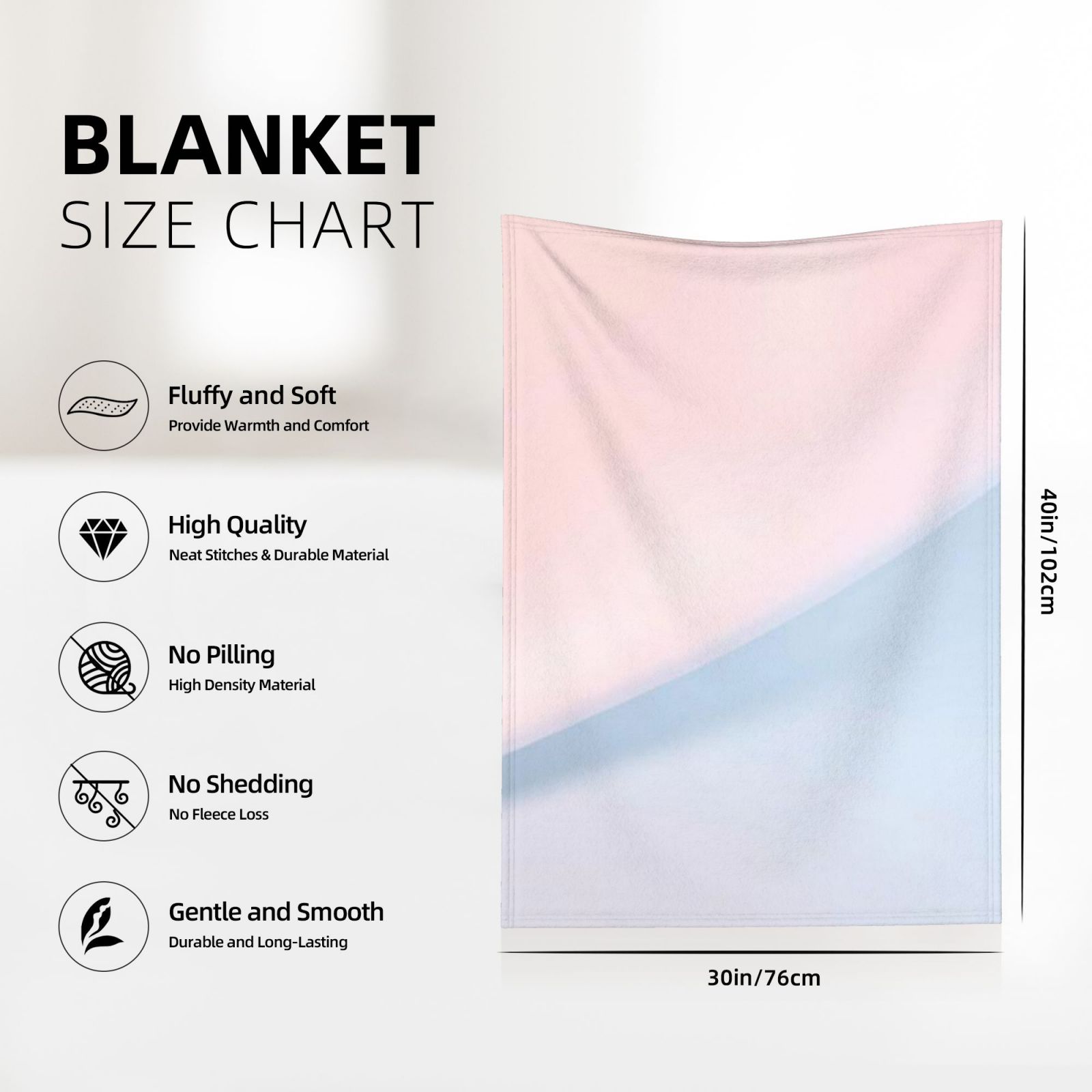 Flannel blanket 30x40in