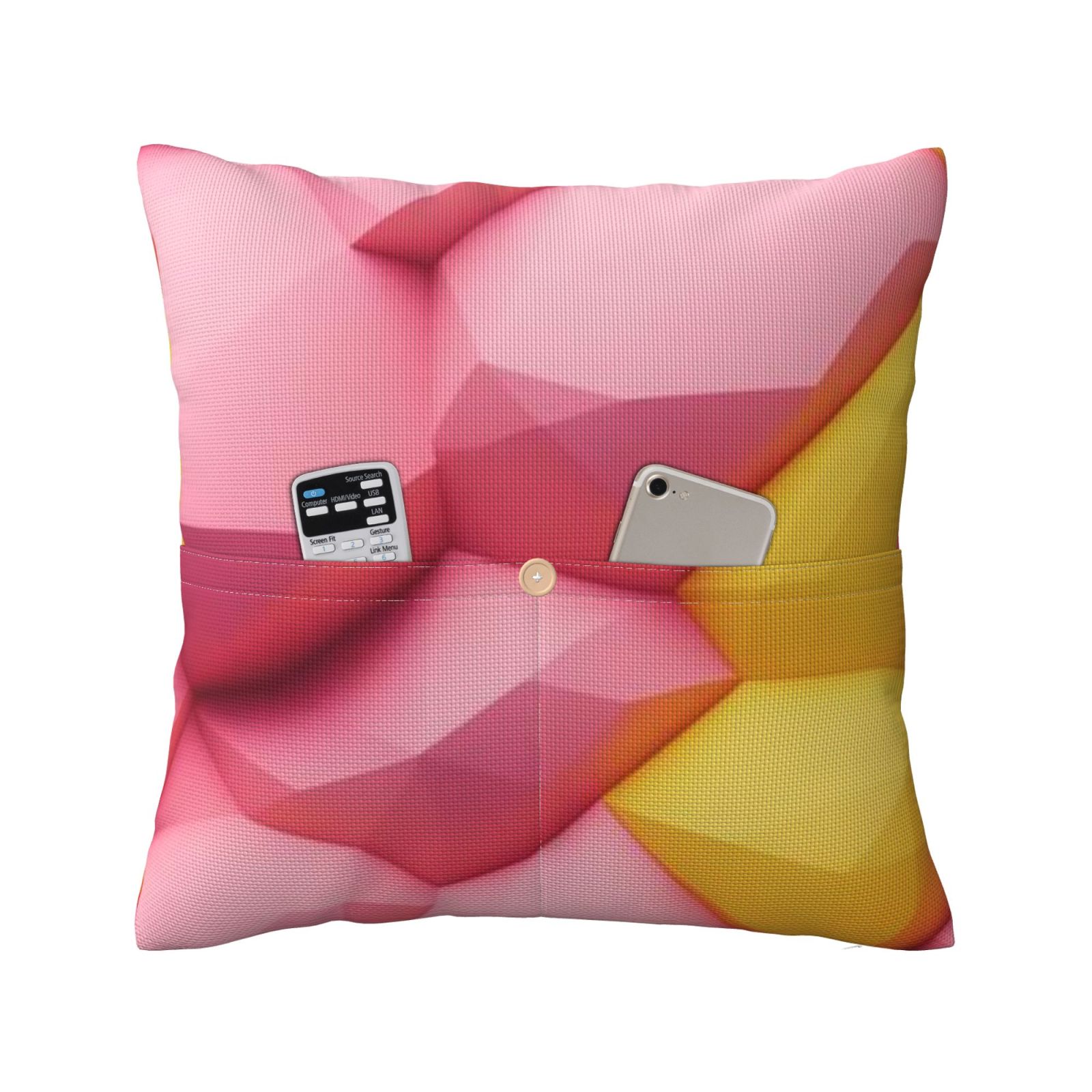 Linen patchwork pillow