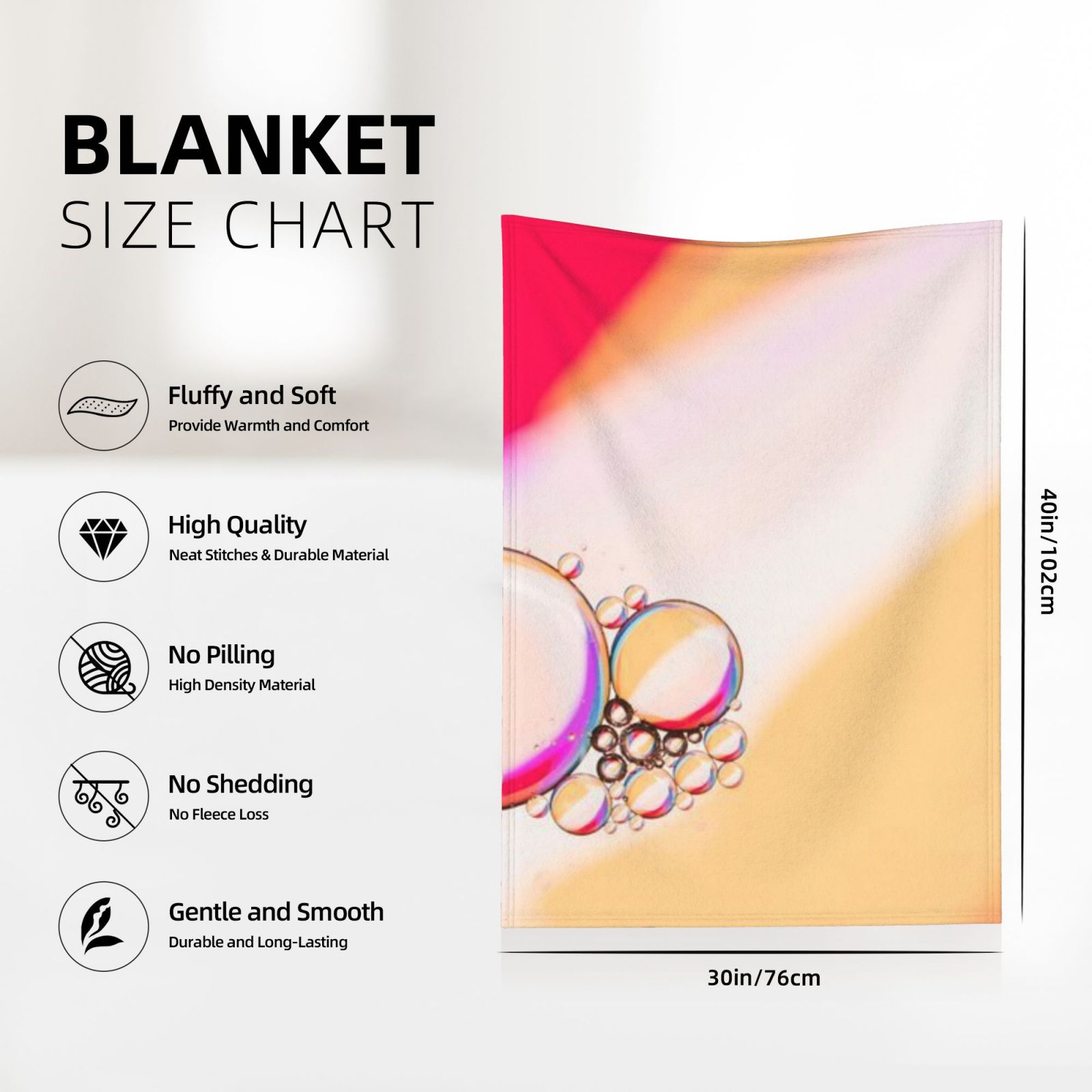 Flannel blanket 30x40in