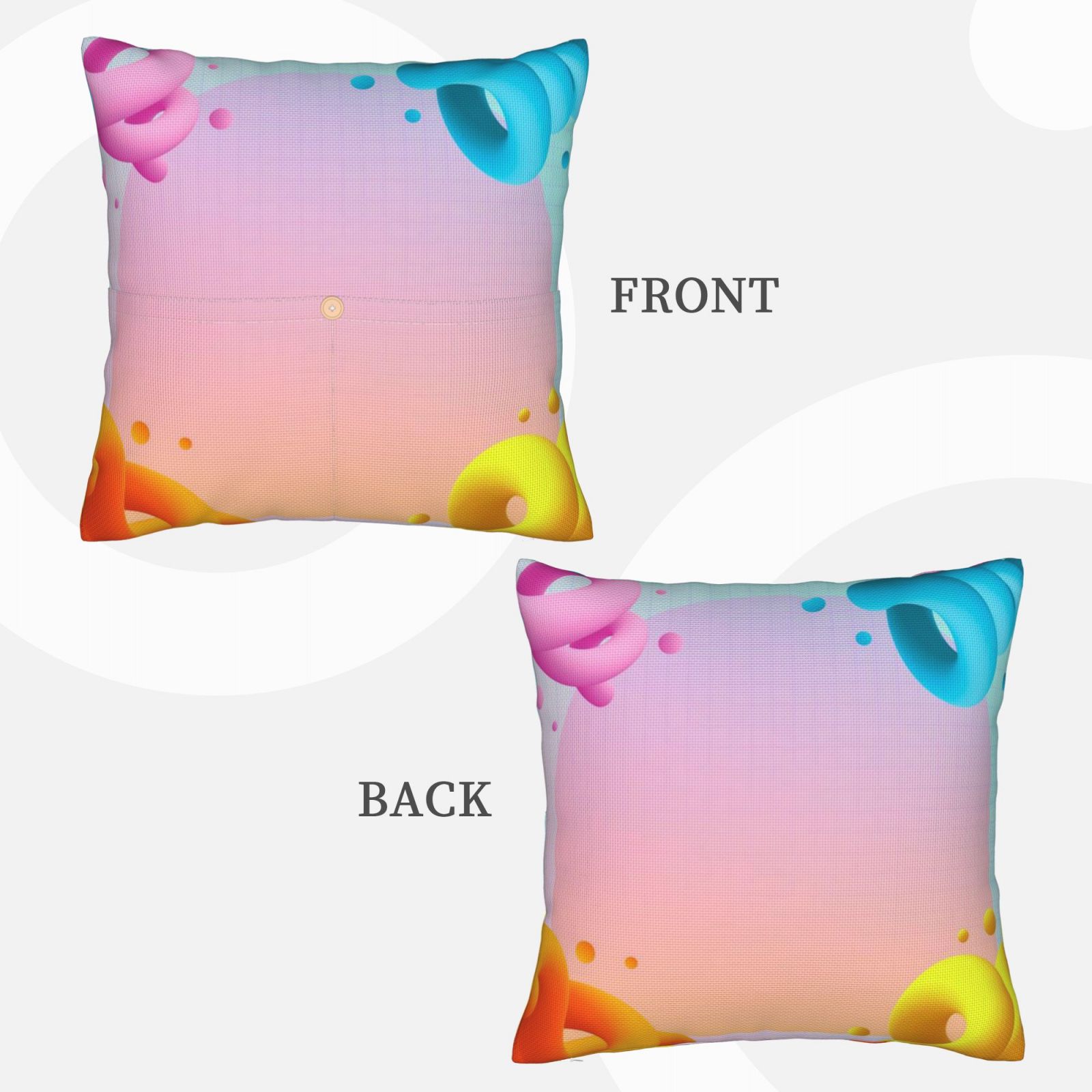 Linen patchwork pillow