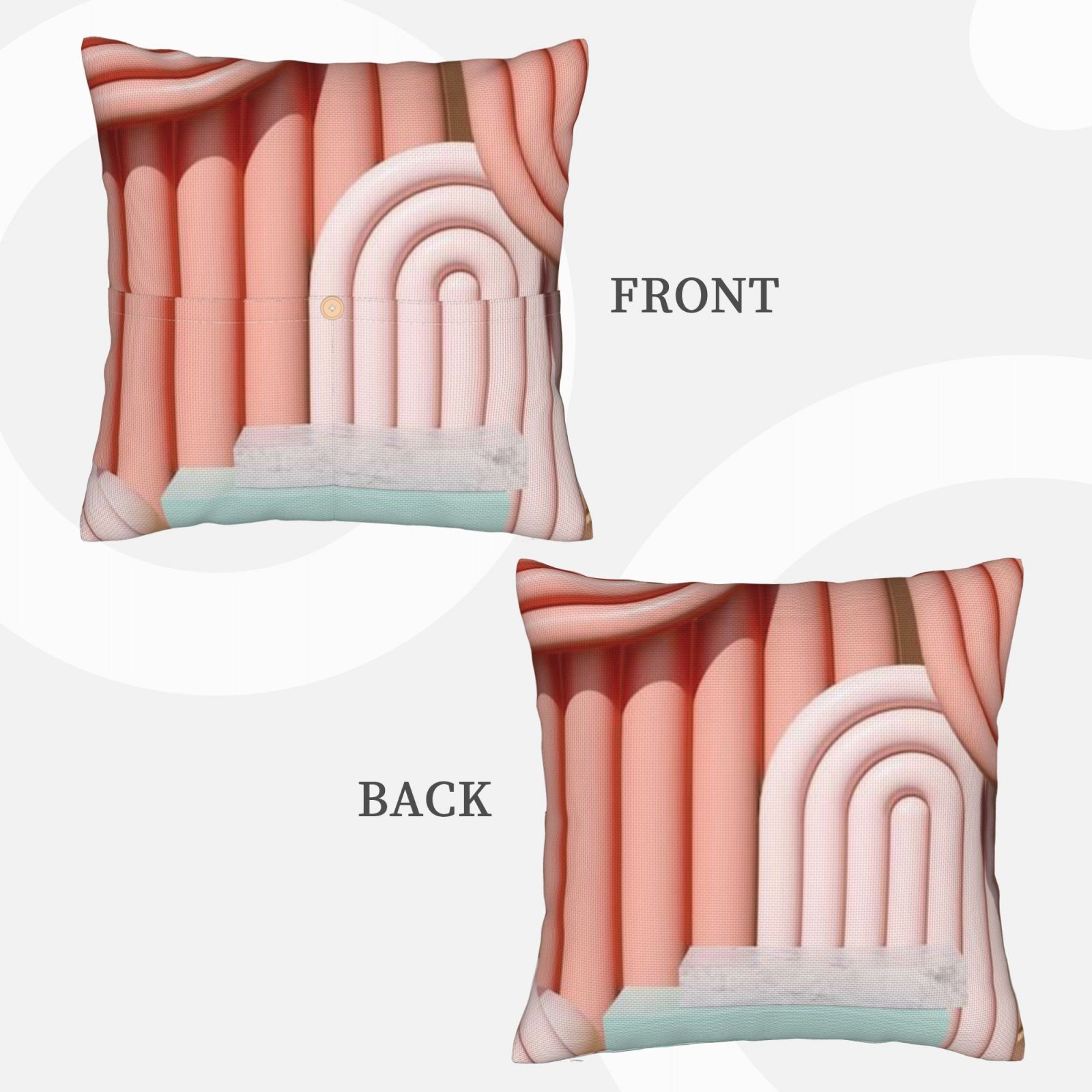 Linen patchwork pillow