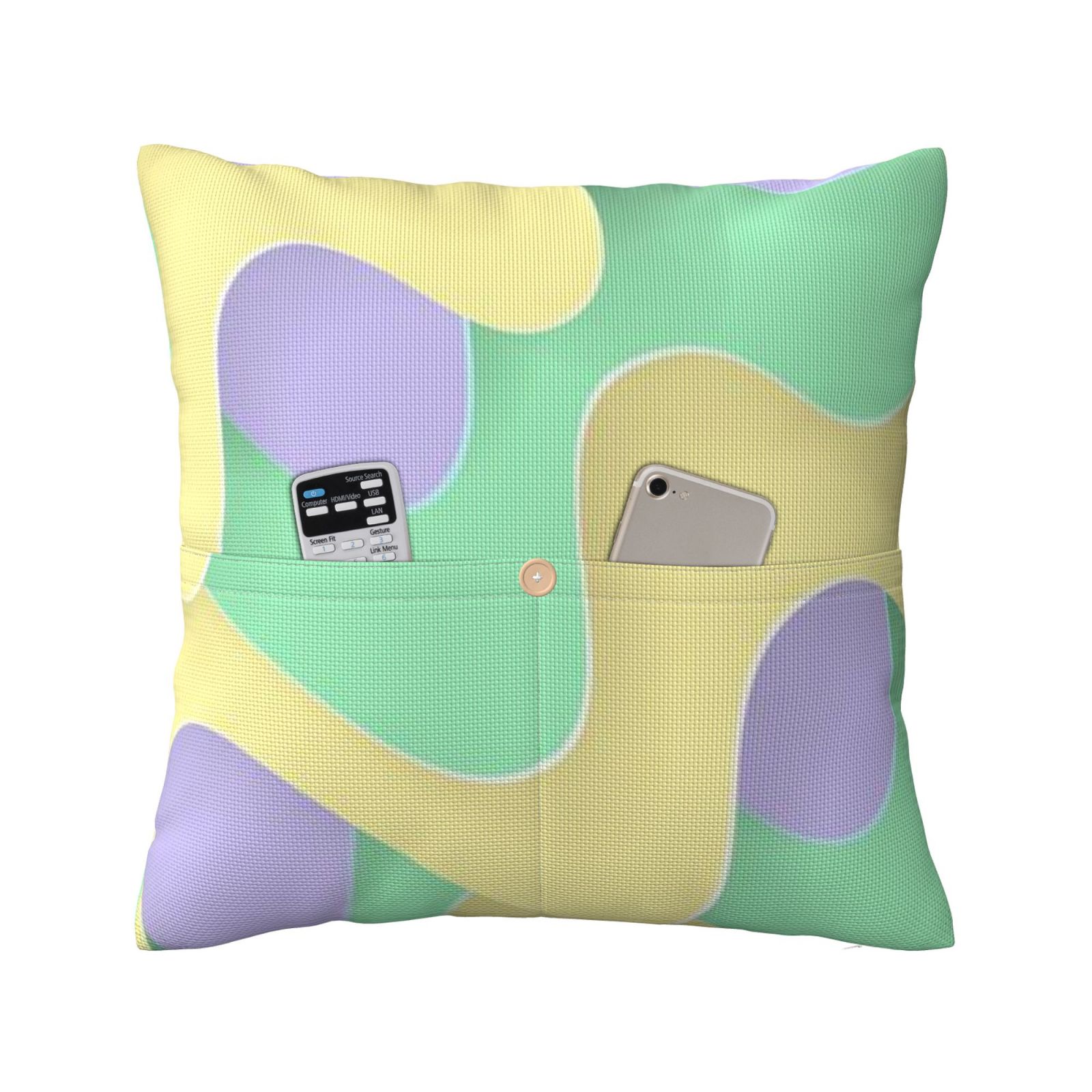 Linen patchwork pillow