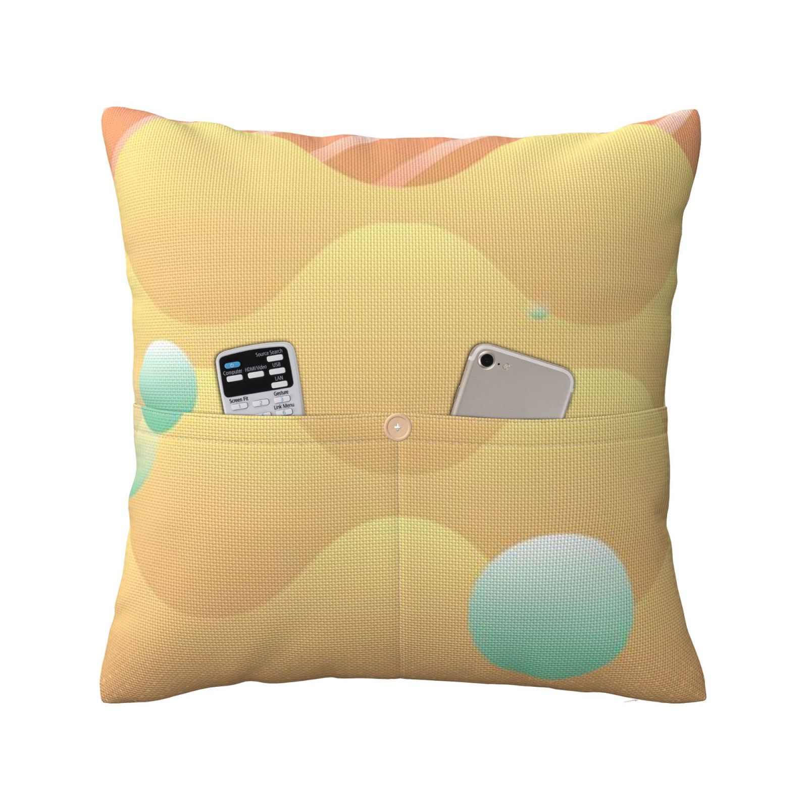 Linen patchwork pillow