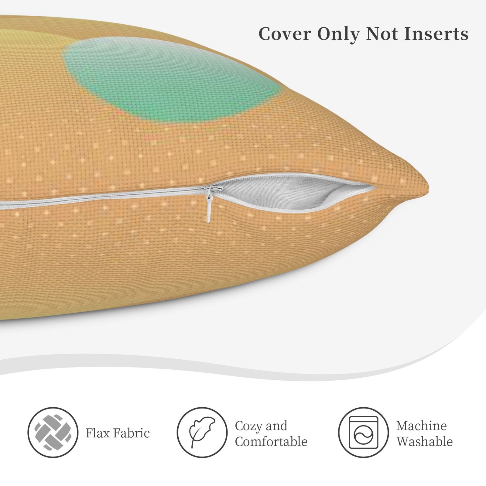 Linen patchwork pillow