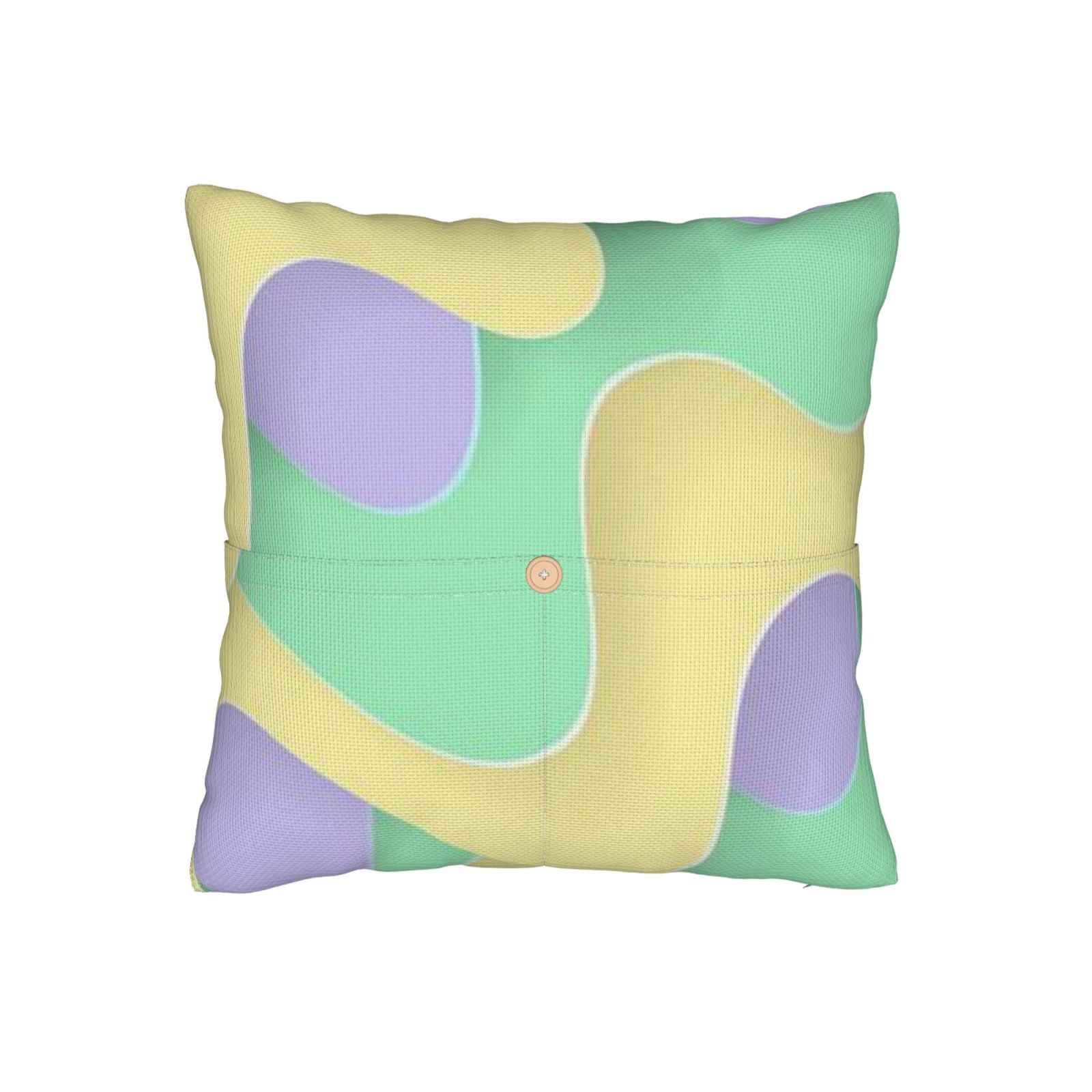 Linen patchwork pillow