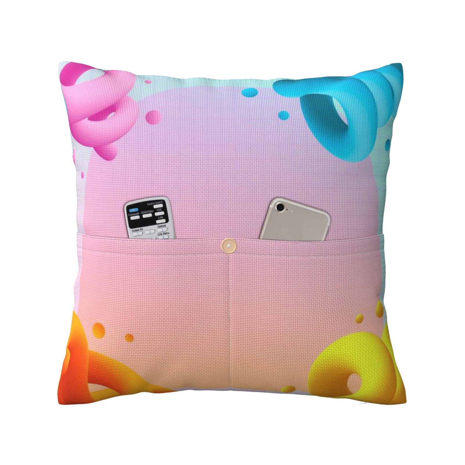 Linen patchwork pillow