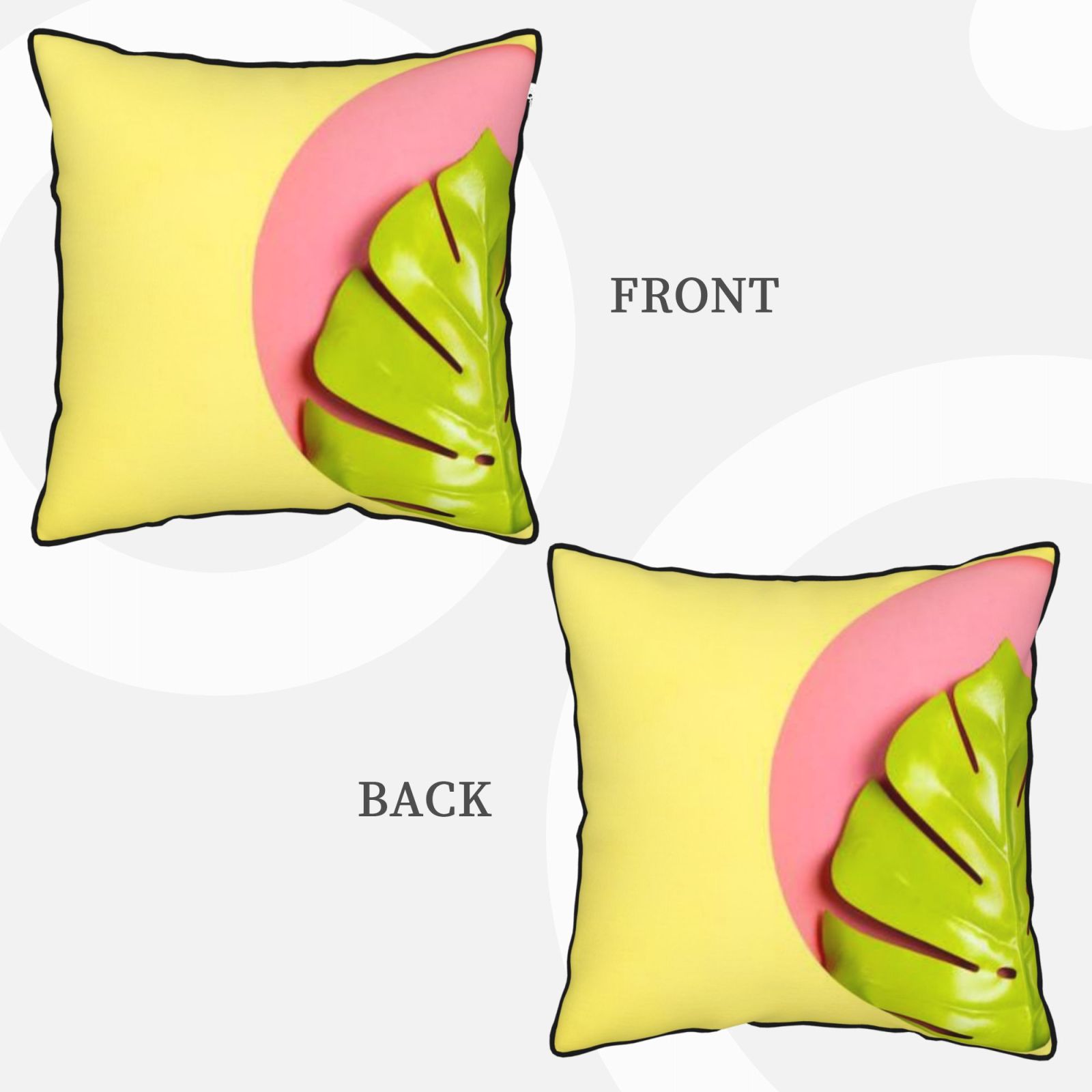 Velvet-trimmed throw pillow