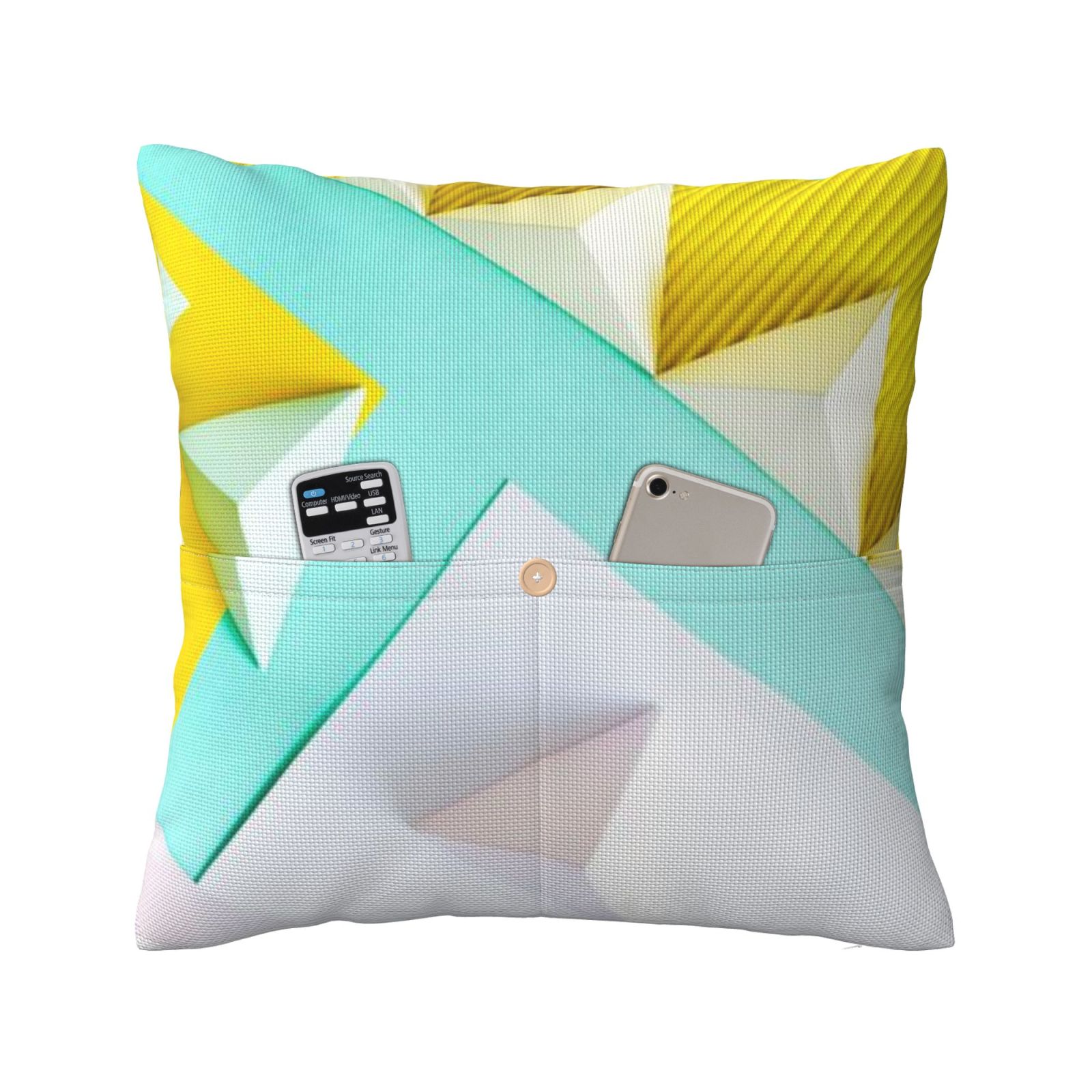 Linen patchwork pillow