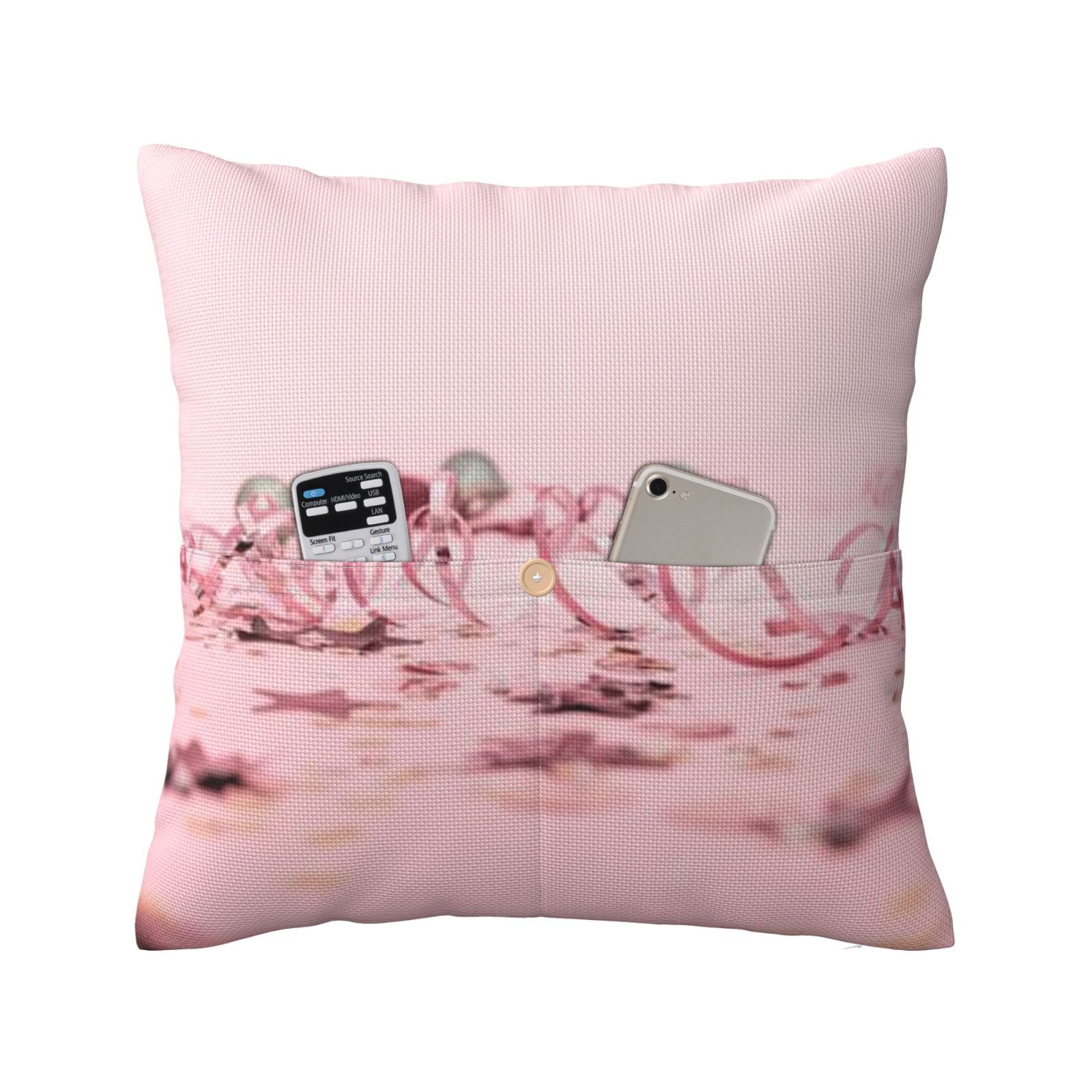 Linen patchwork pillow