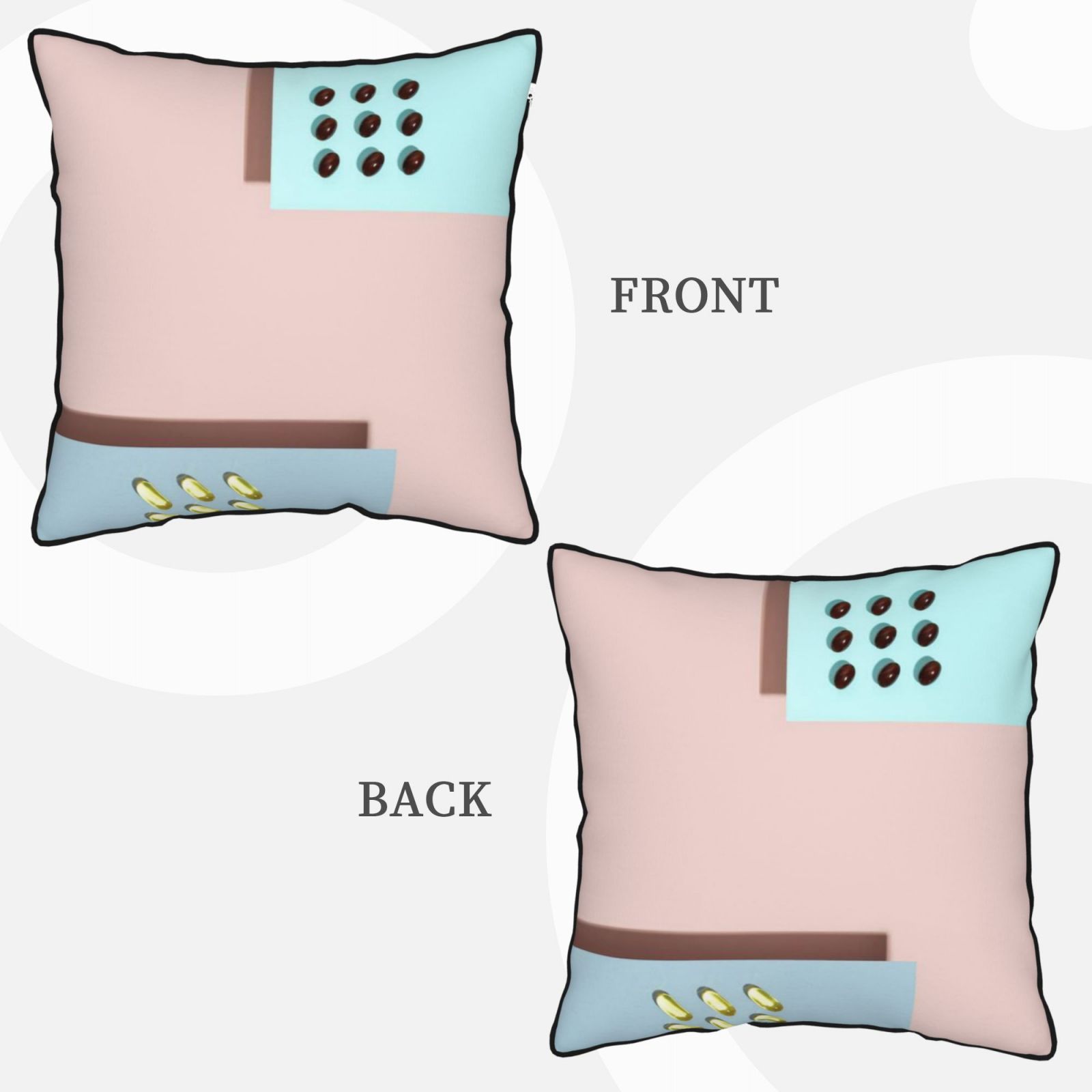 Velvet-trimmed throw pillow