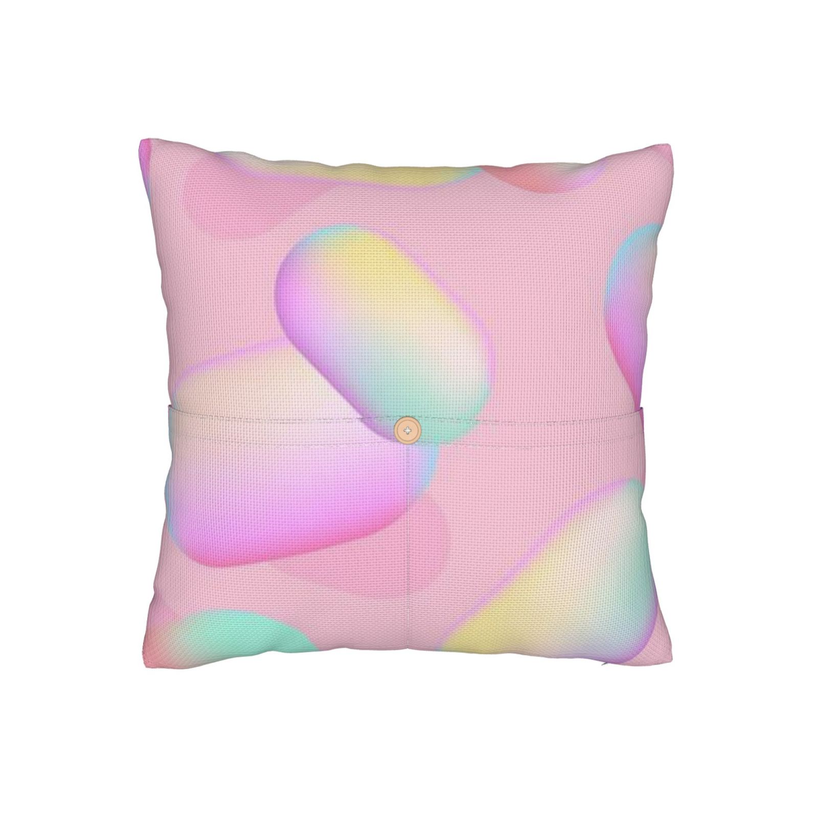 Linen patchwork pillow