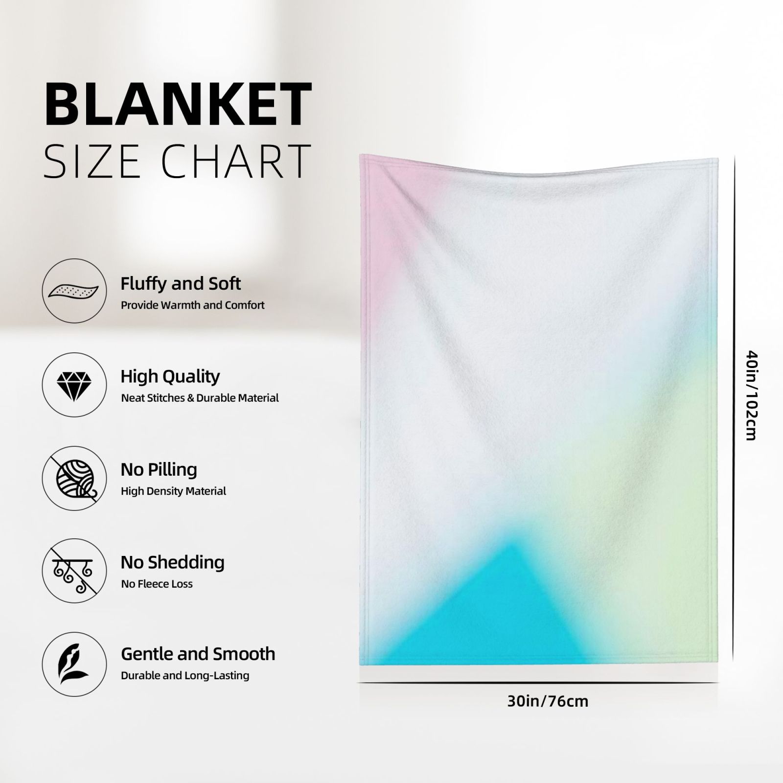 Flannel blanket 30x40in