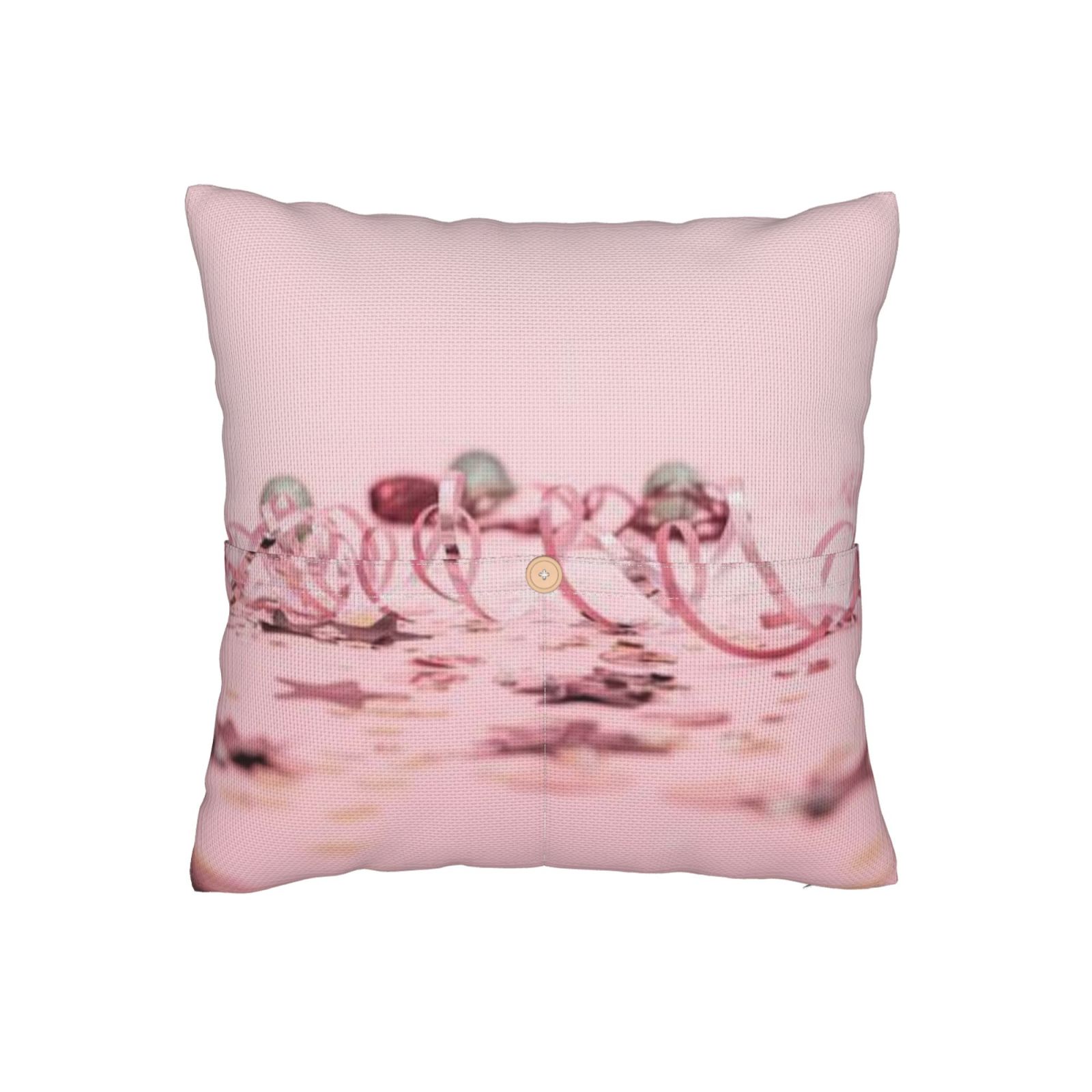 Linen patchwork pillow