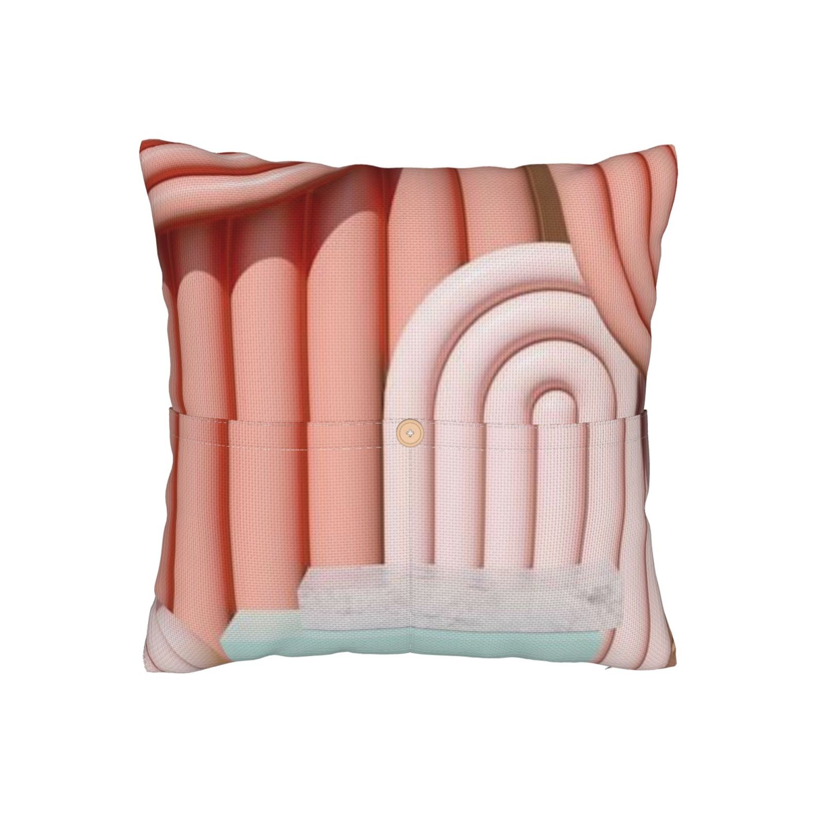 Linen patchwork pillow