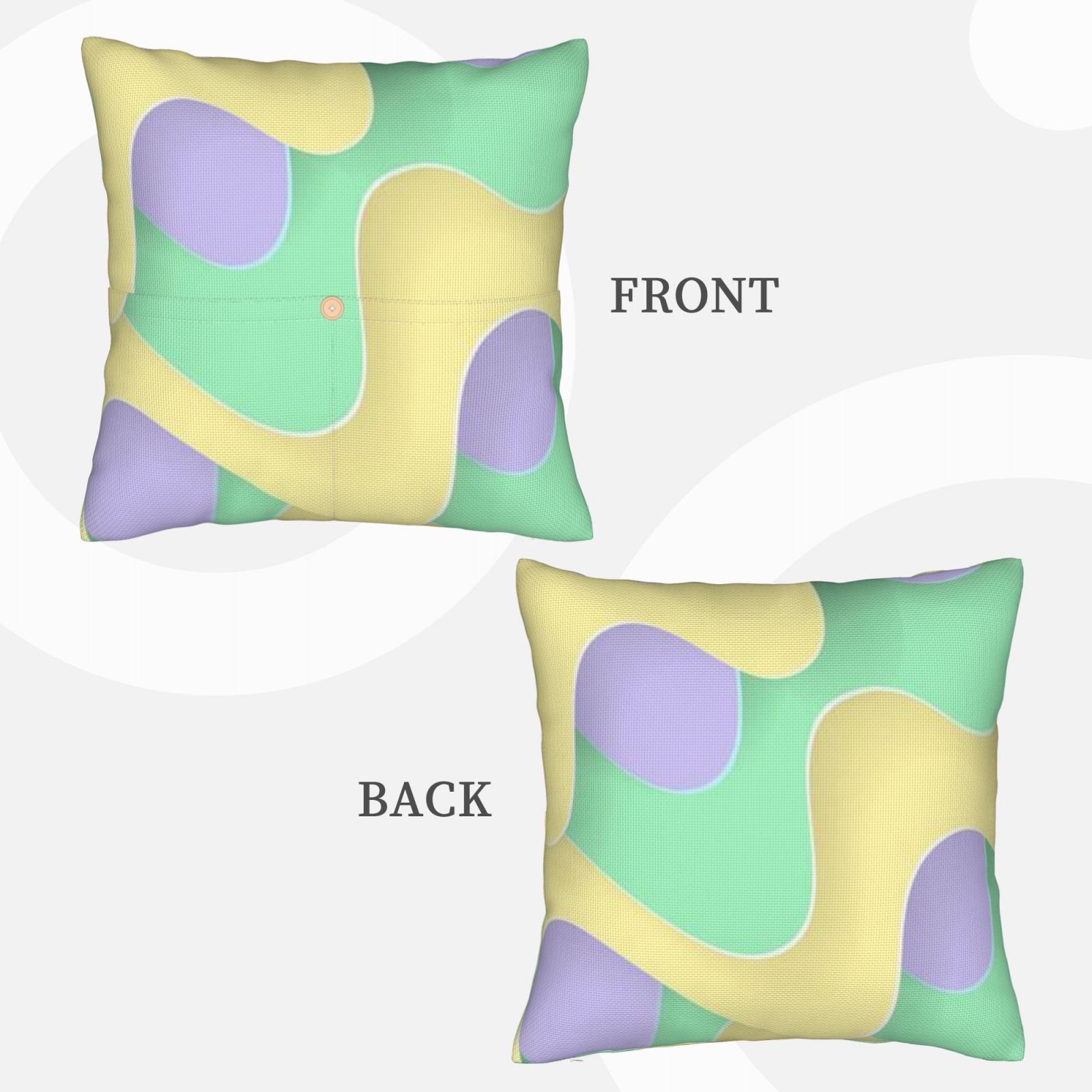 Linen patchwork pillow