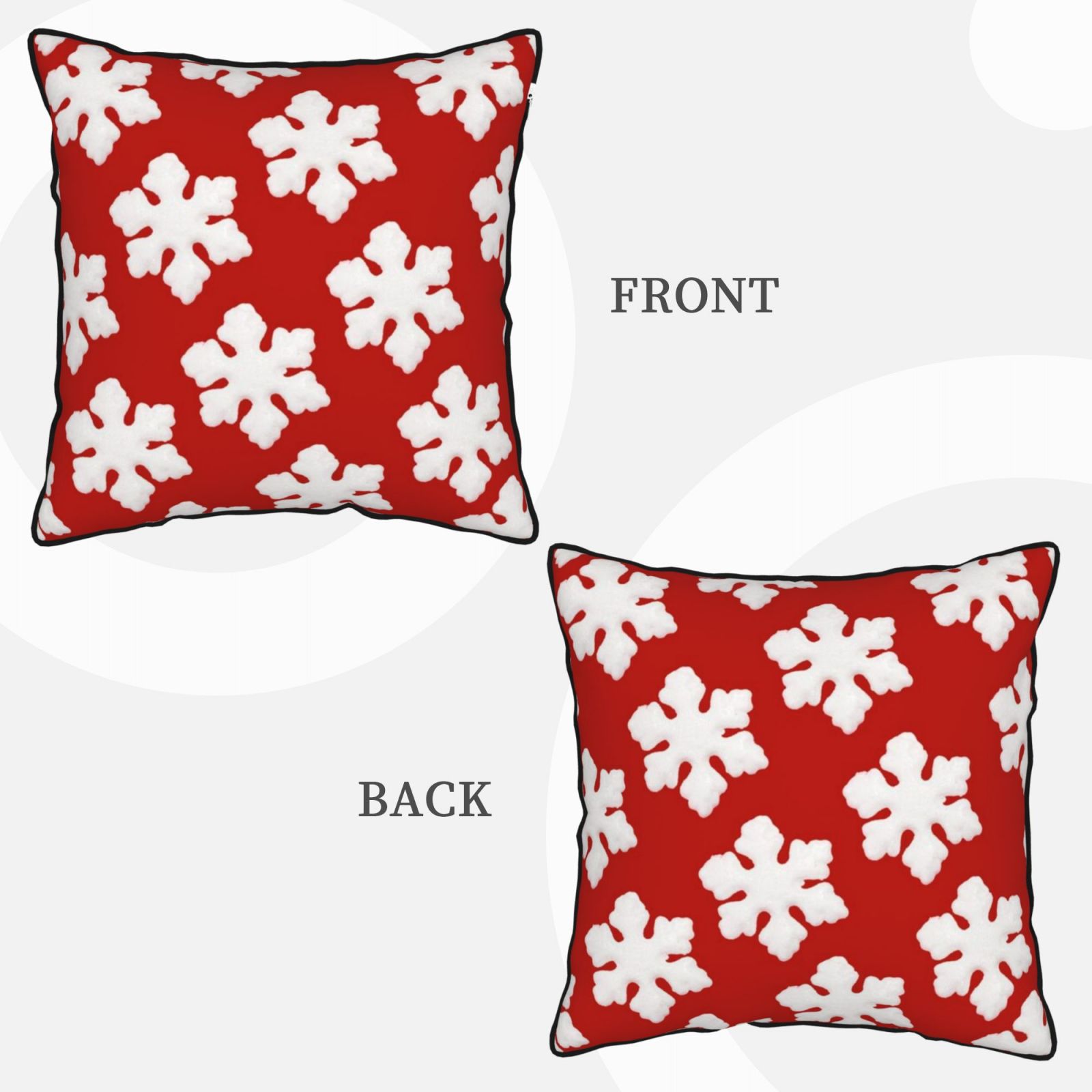 Velvet-trimmed throw pillow