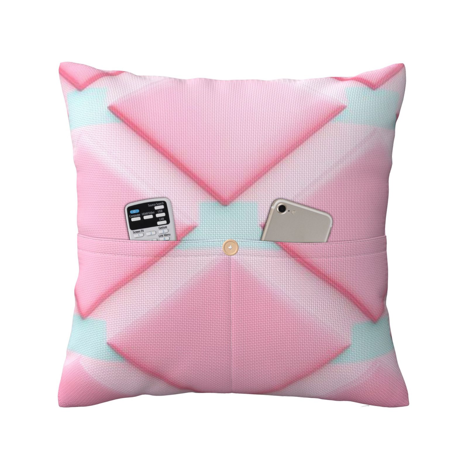 Linen patchwork pillow