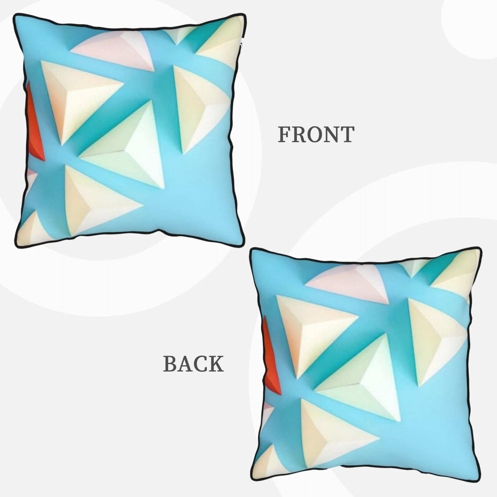 Velvet-trimmed throw pillow