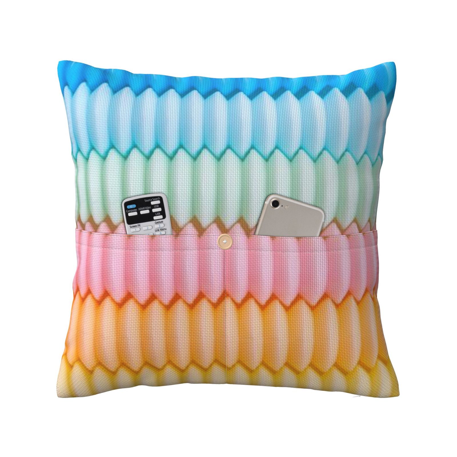 Linen patchwork pillow