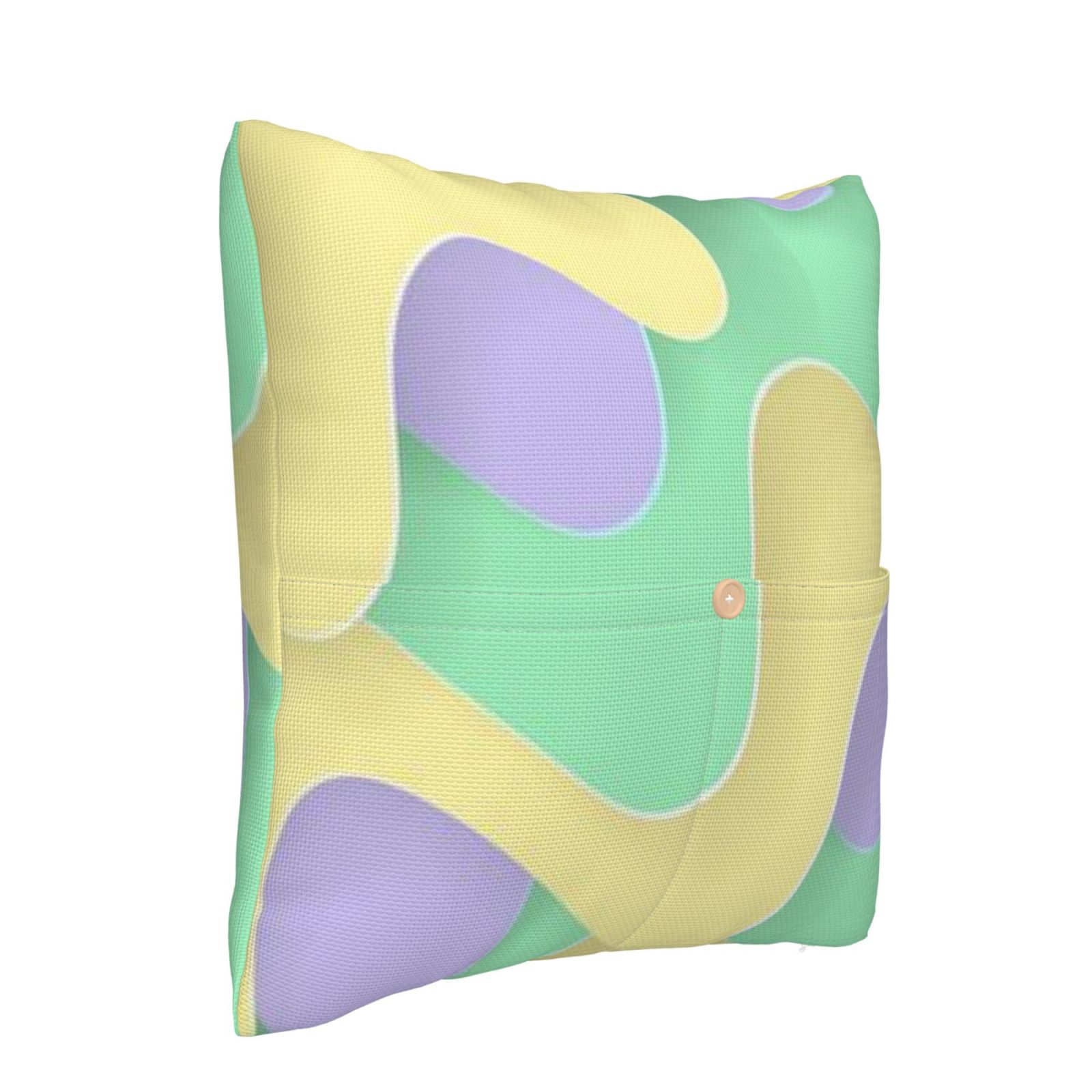 Linen patchwork pillow