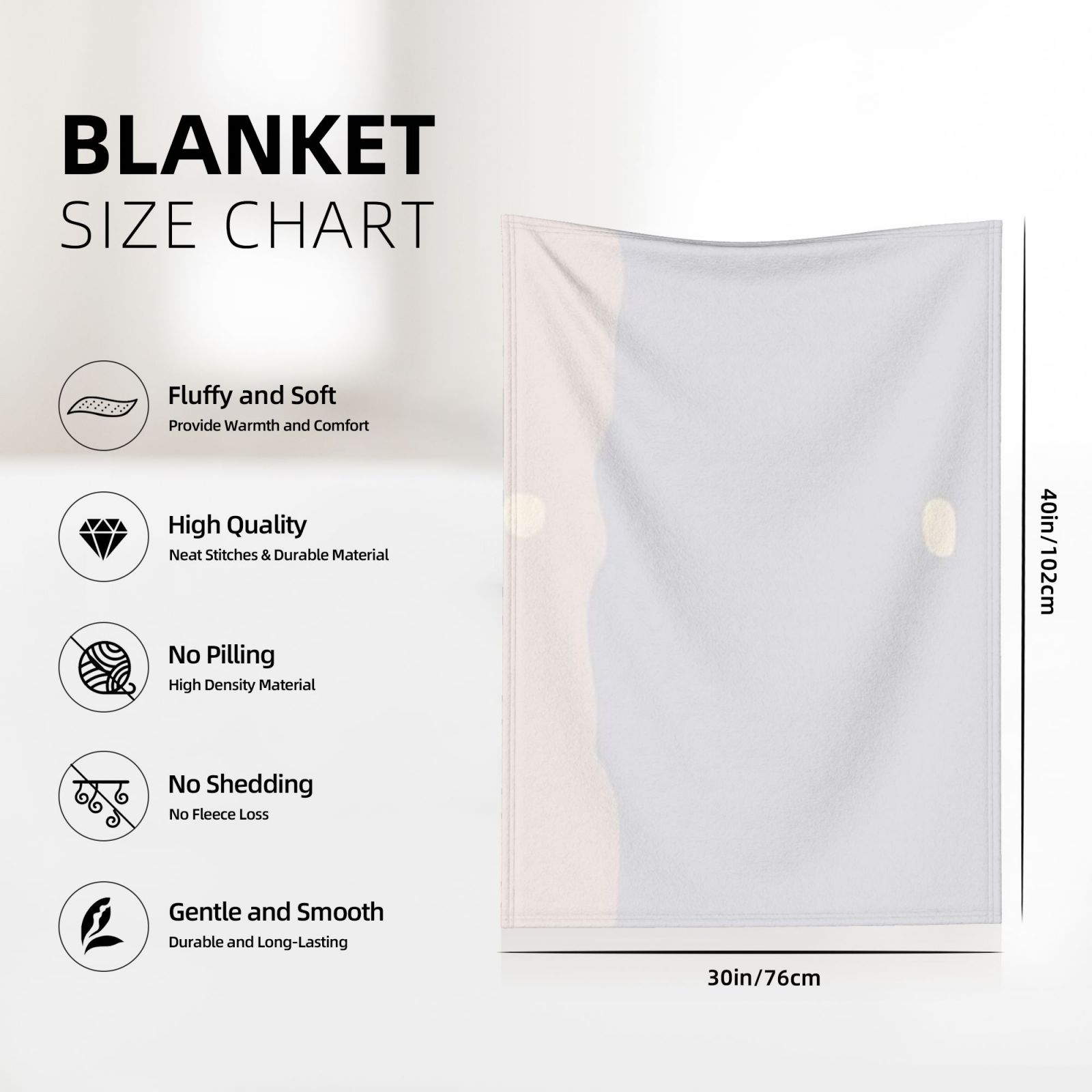 Flannel blanket 30x40in
