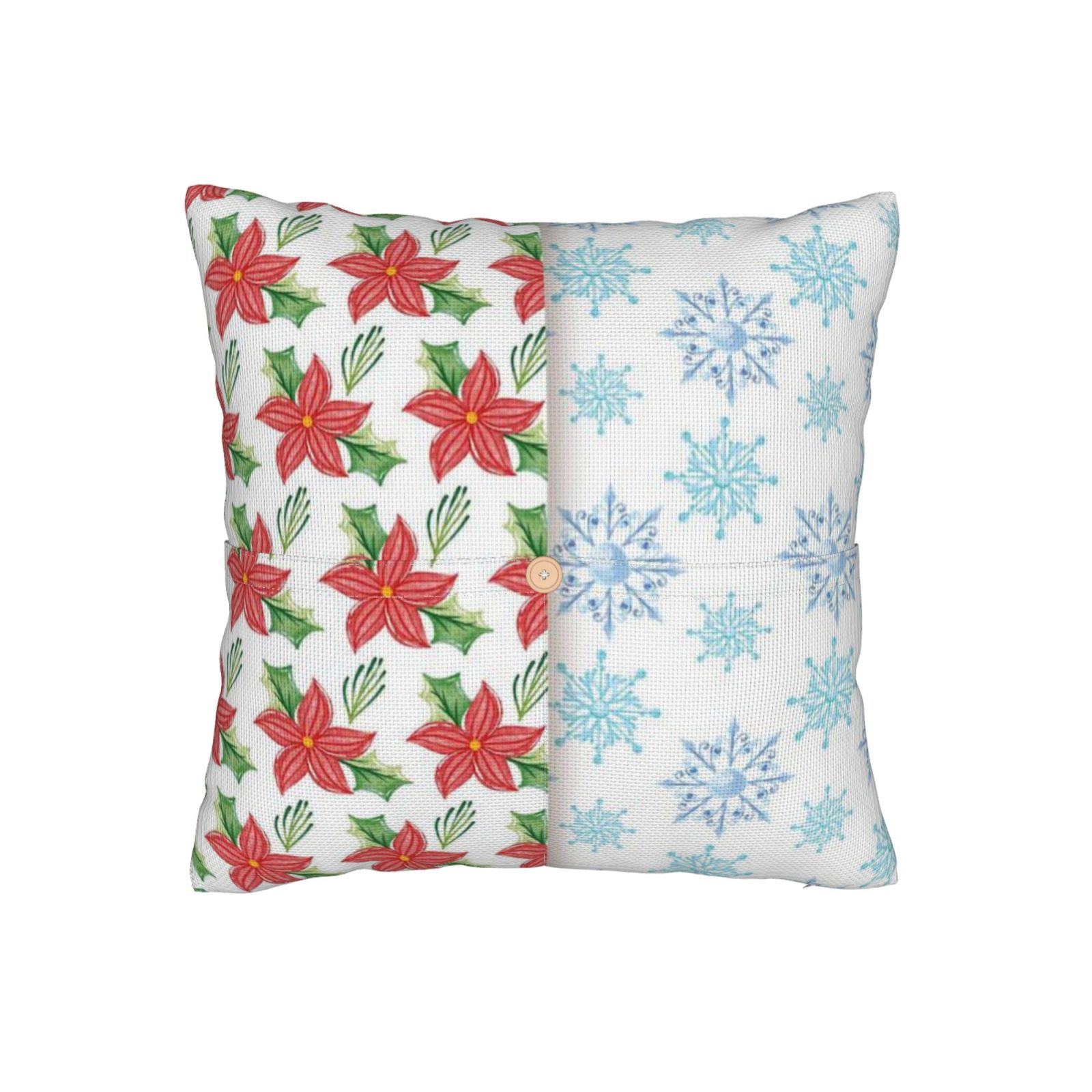 Linen patchwork pillow