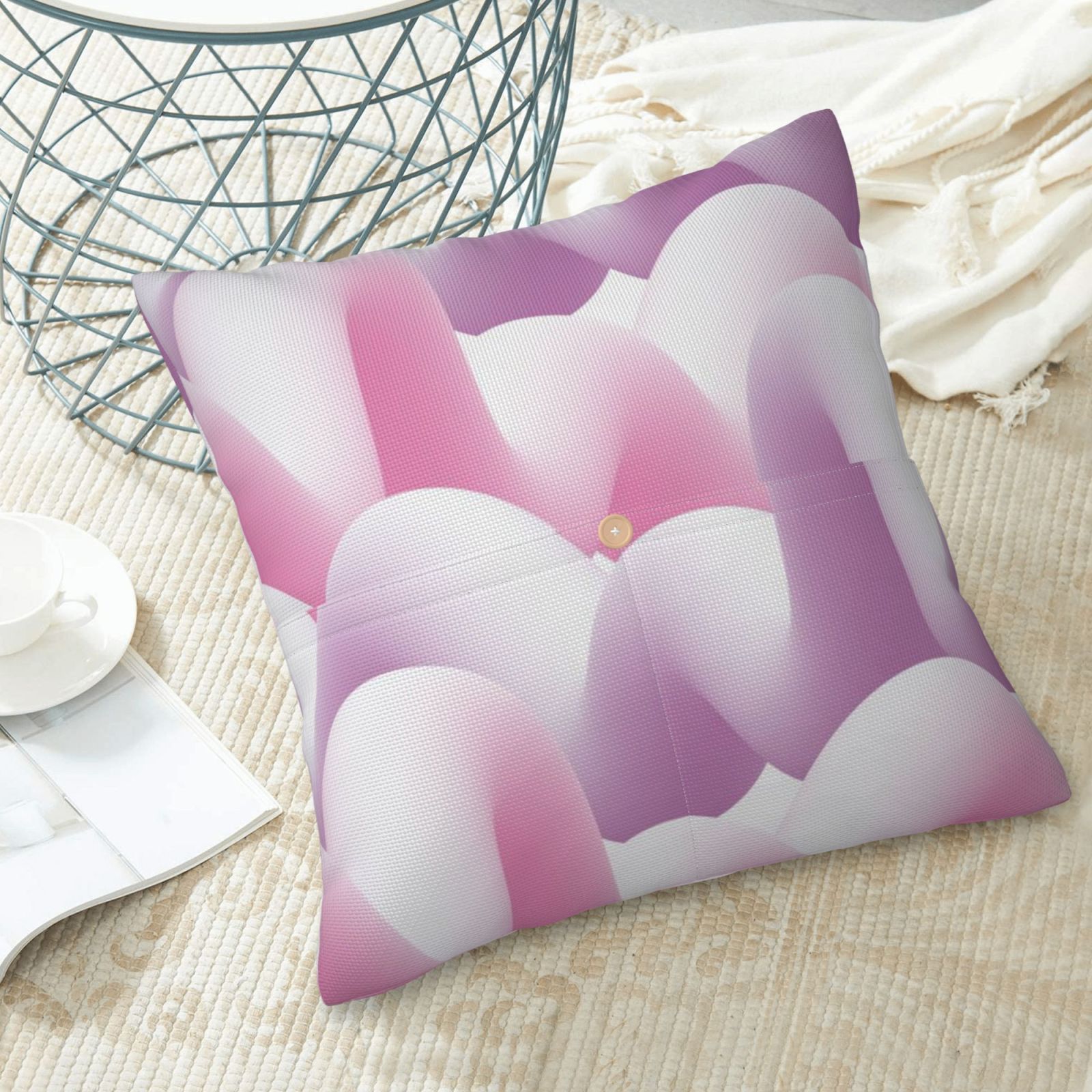Linen patchwork pillow
