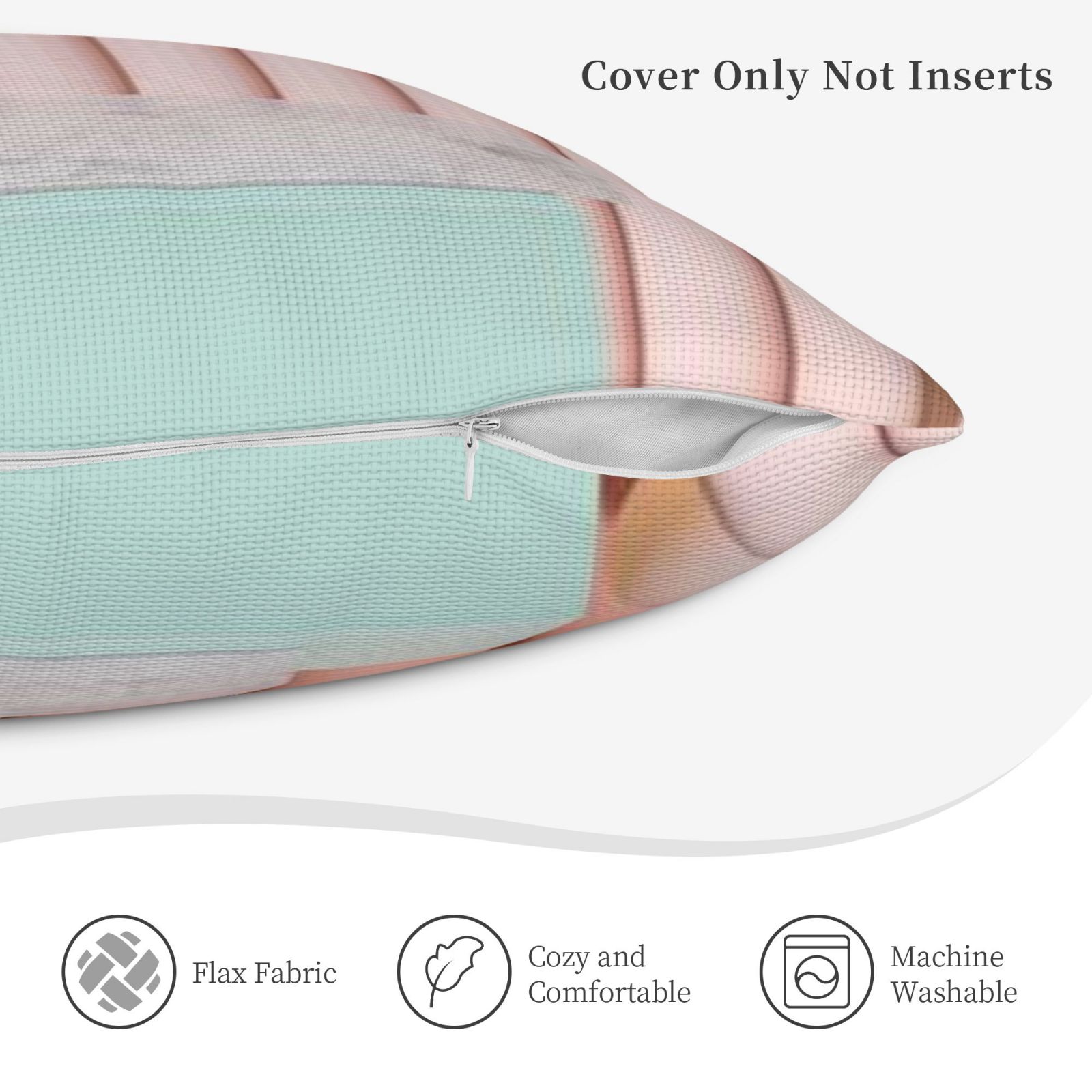 Linen patchwork pillow