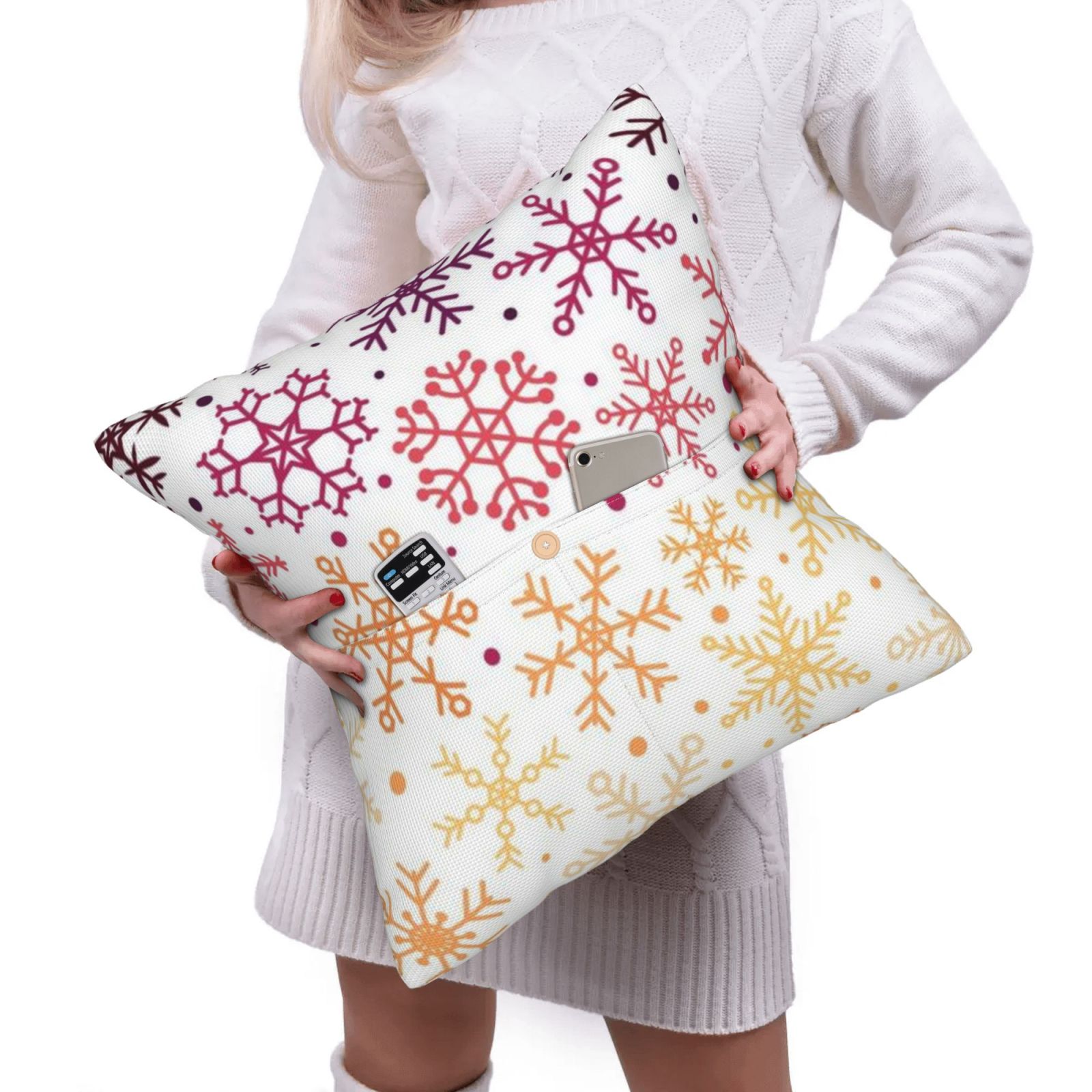 Linen patchwork pillow