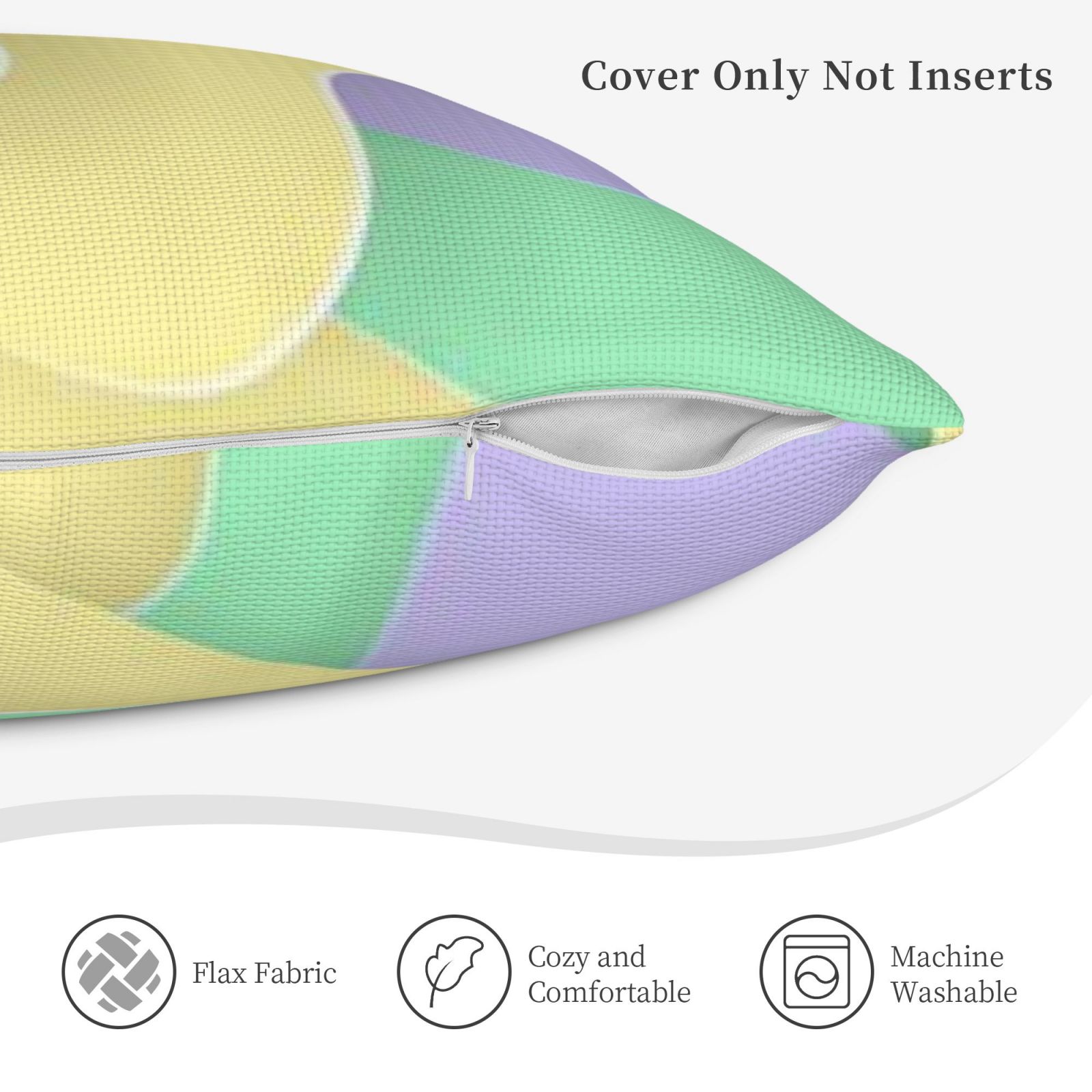 Linen patchwork pillow
