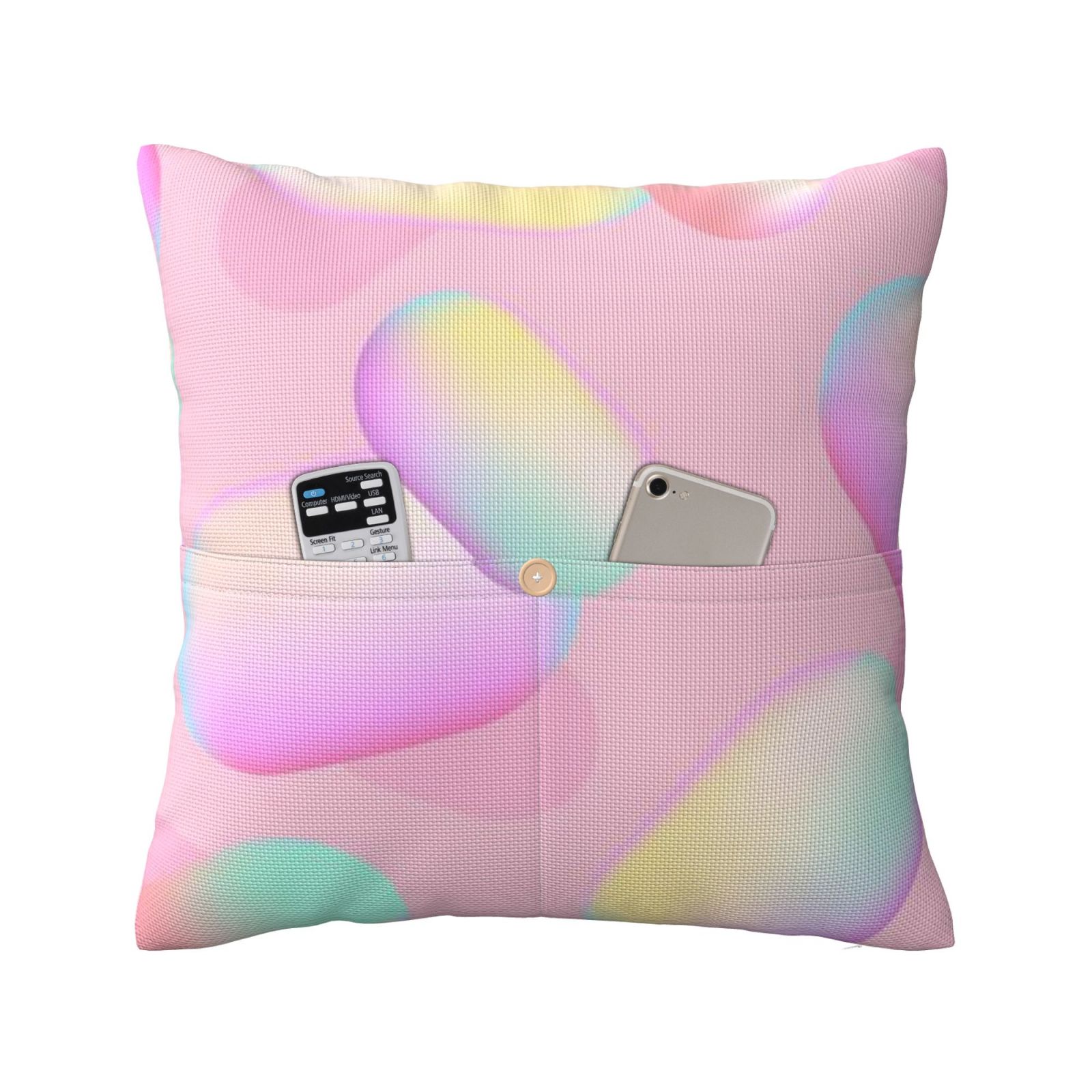 Linen patchwork pillow