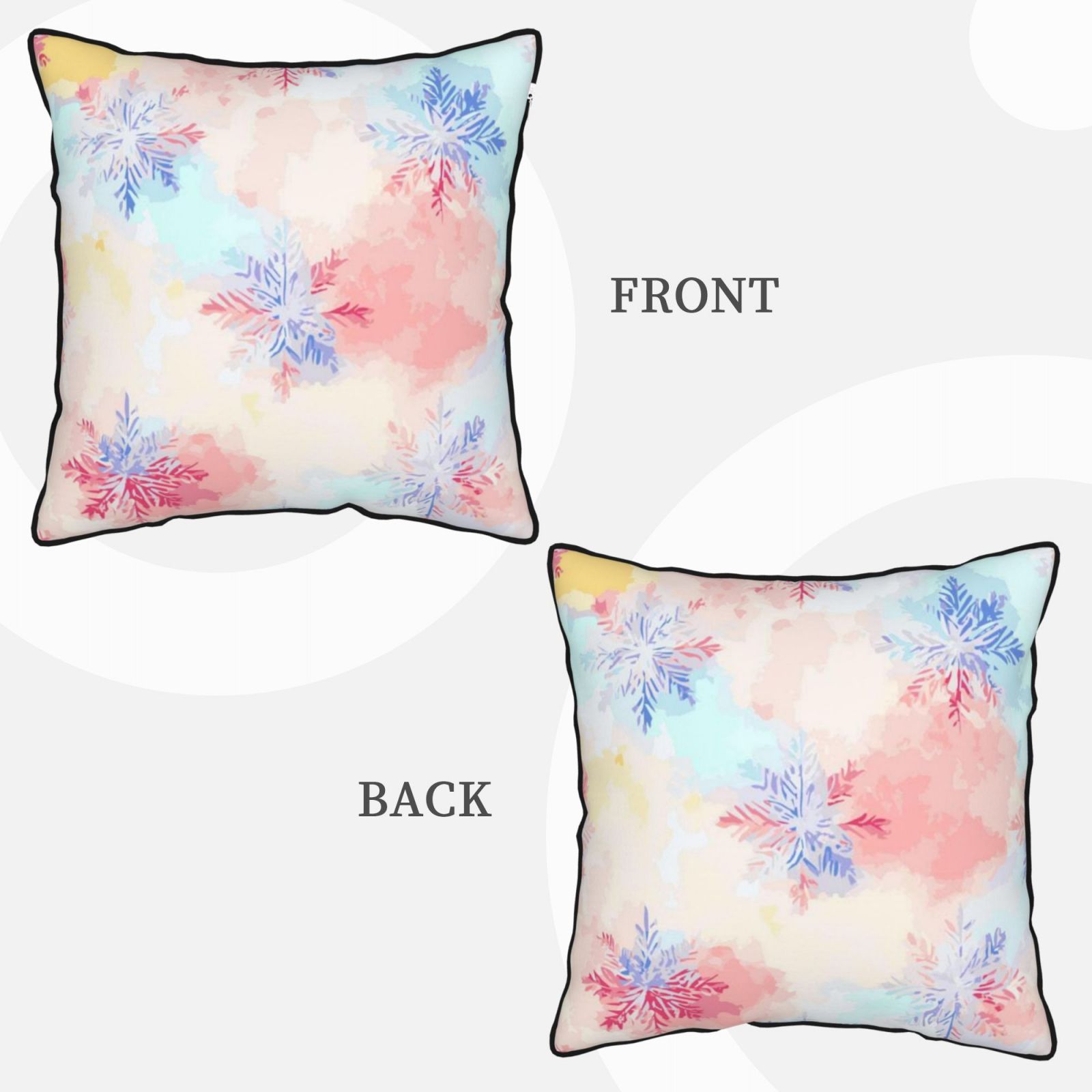 Velvet-trimmed throw pillow