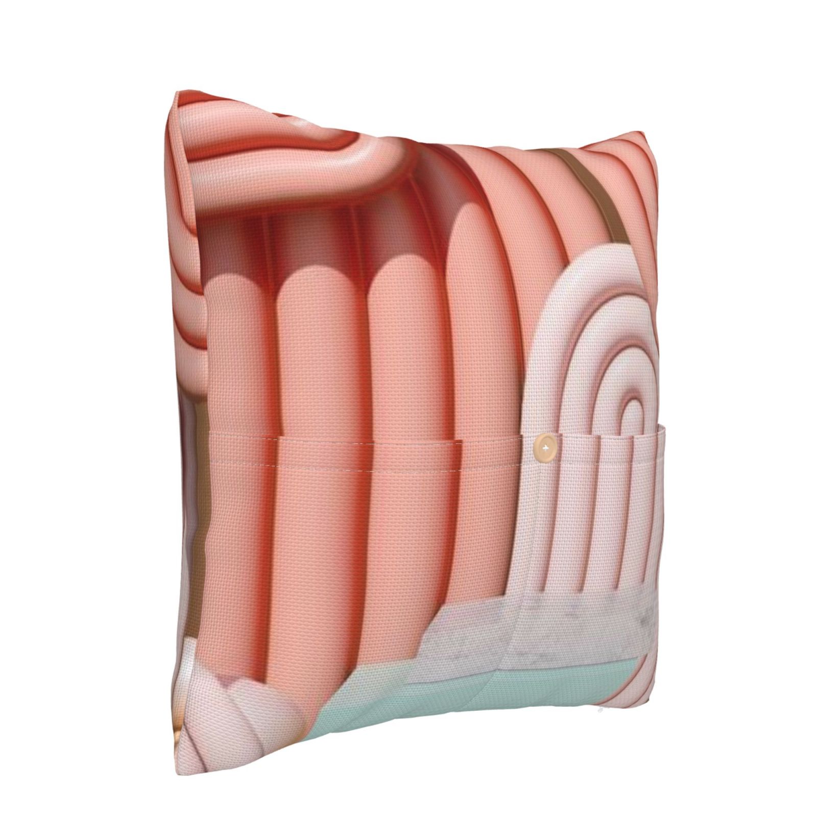 Linen patchwork pillow
