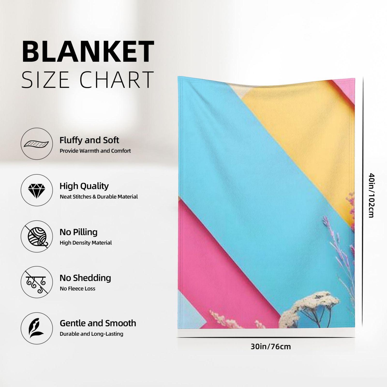 Flannel blanket 30x40in