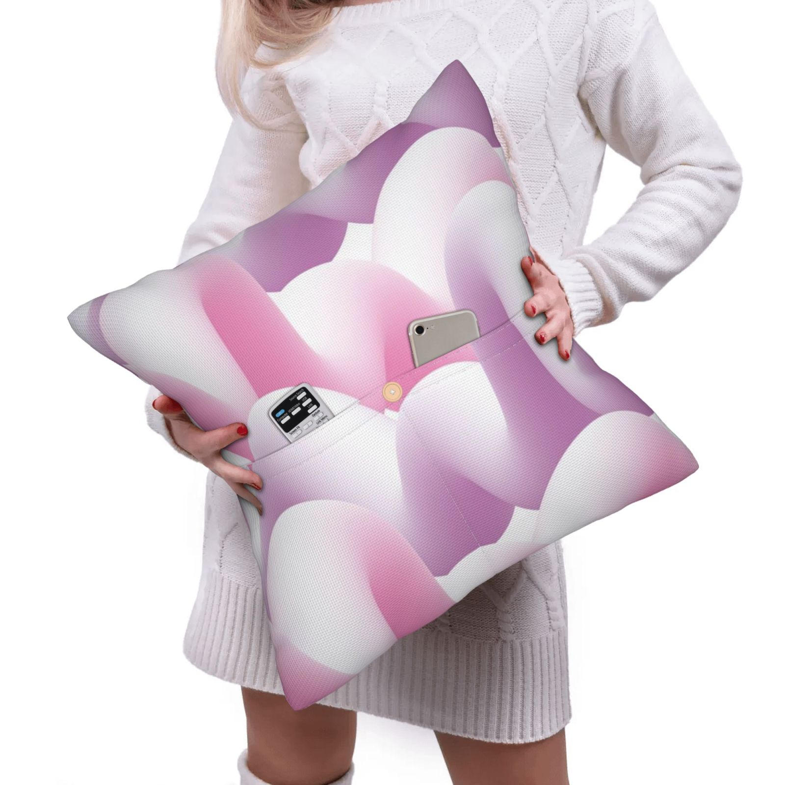 Linen patchwork pillow