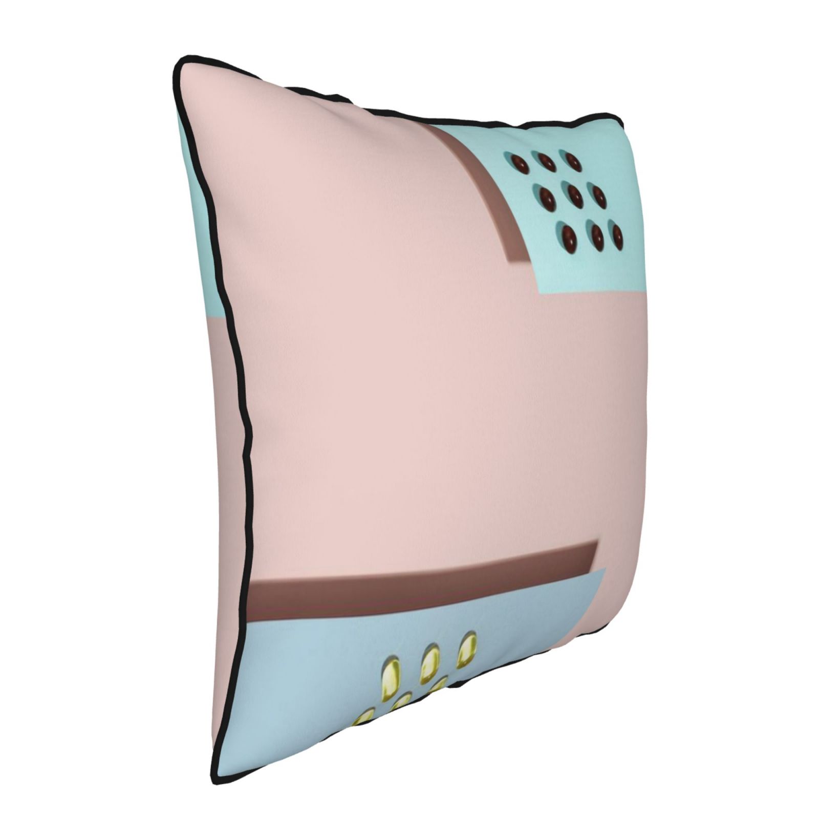 Velvet-trimmed throw pillow