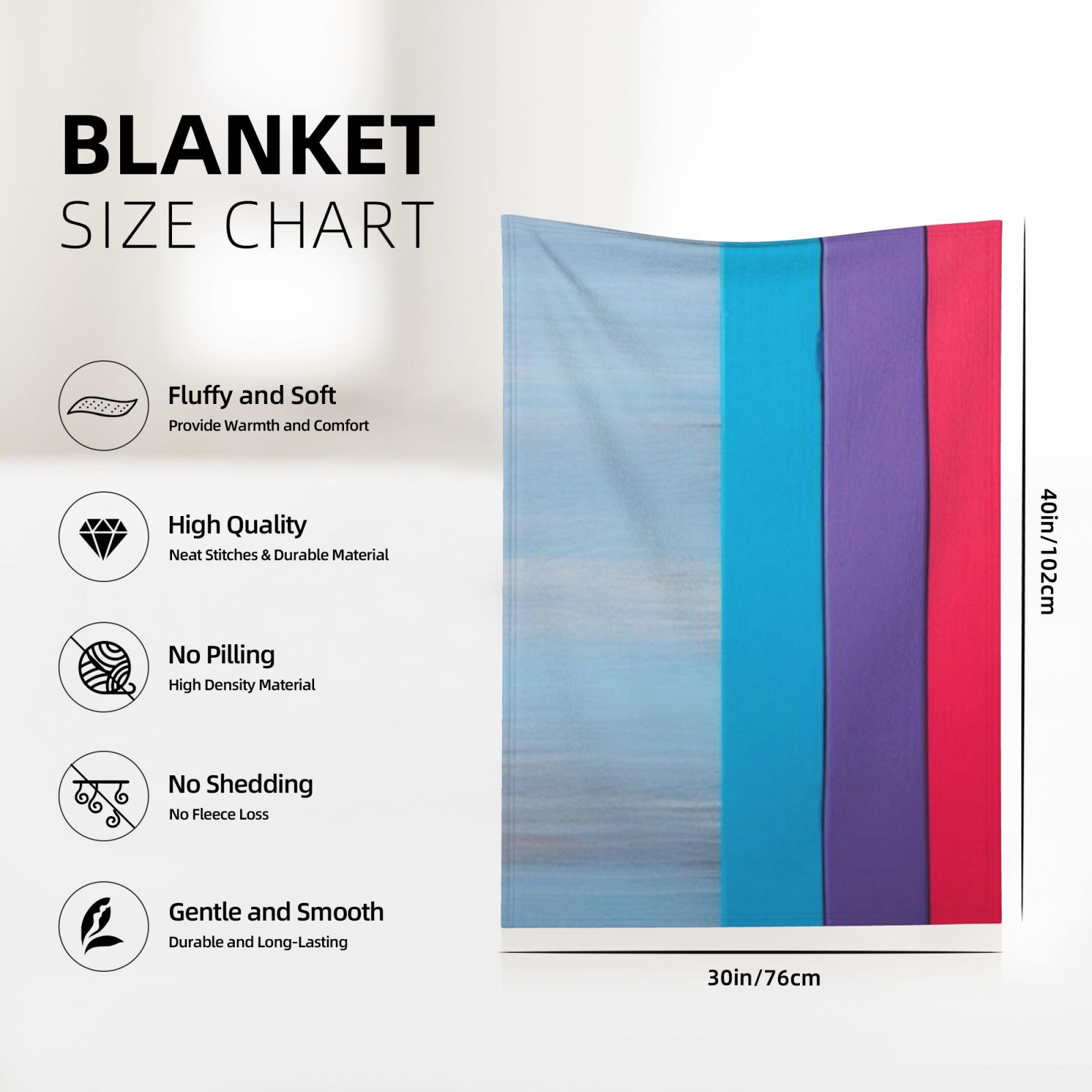 Flannel blanket 30x40in