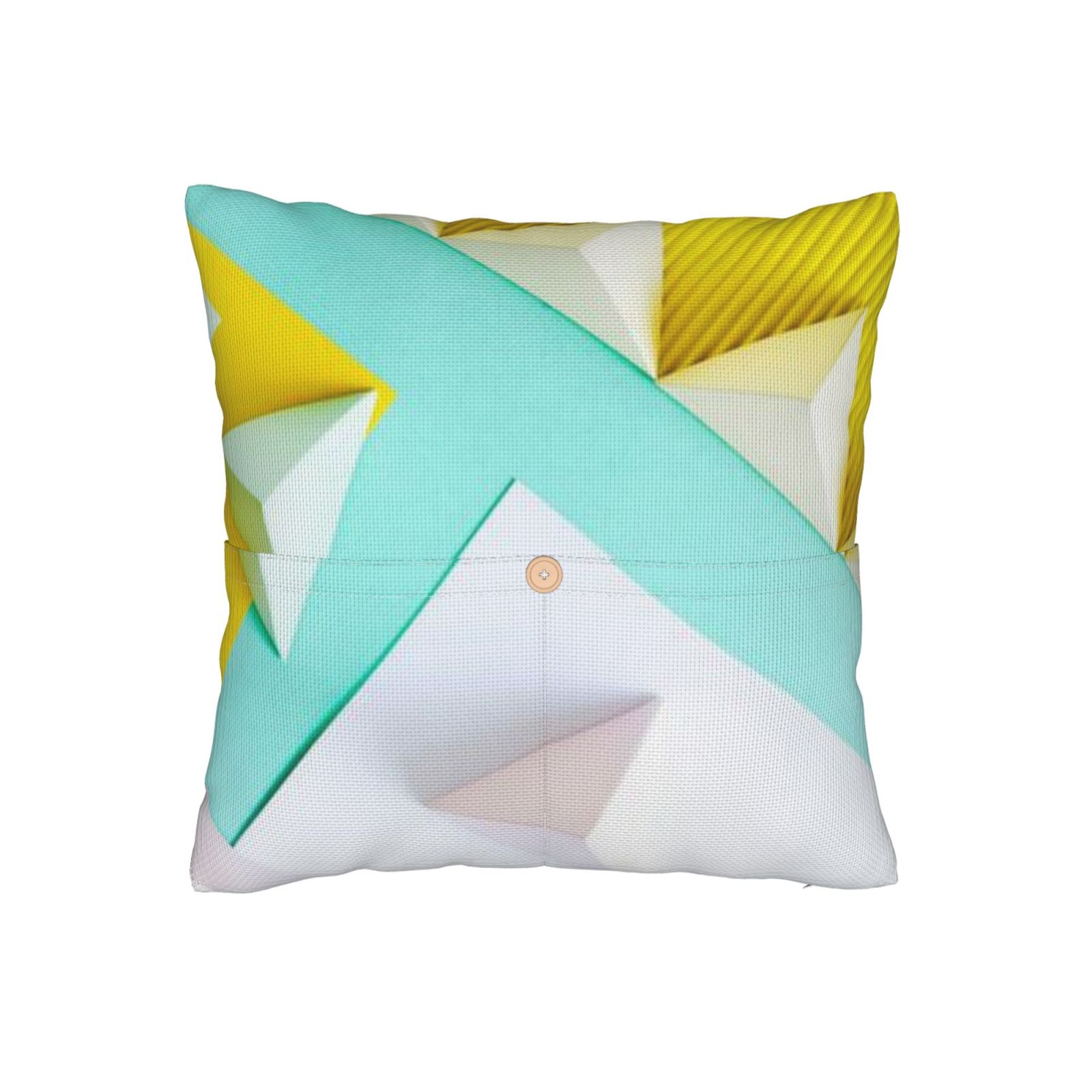 Linen patchwork pillow
